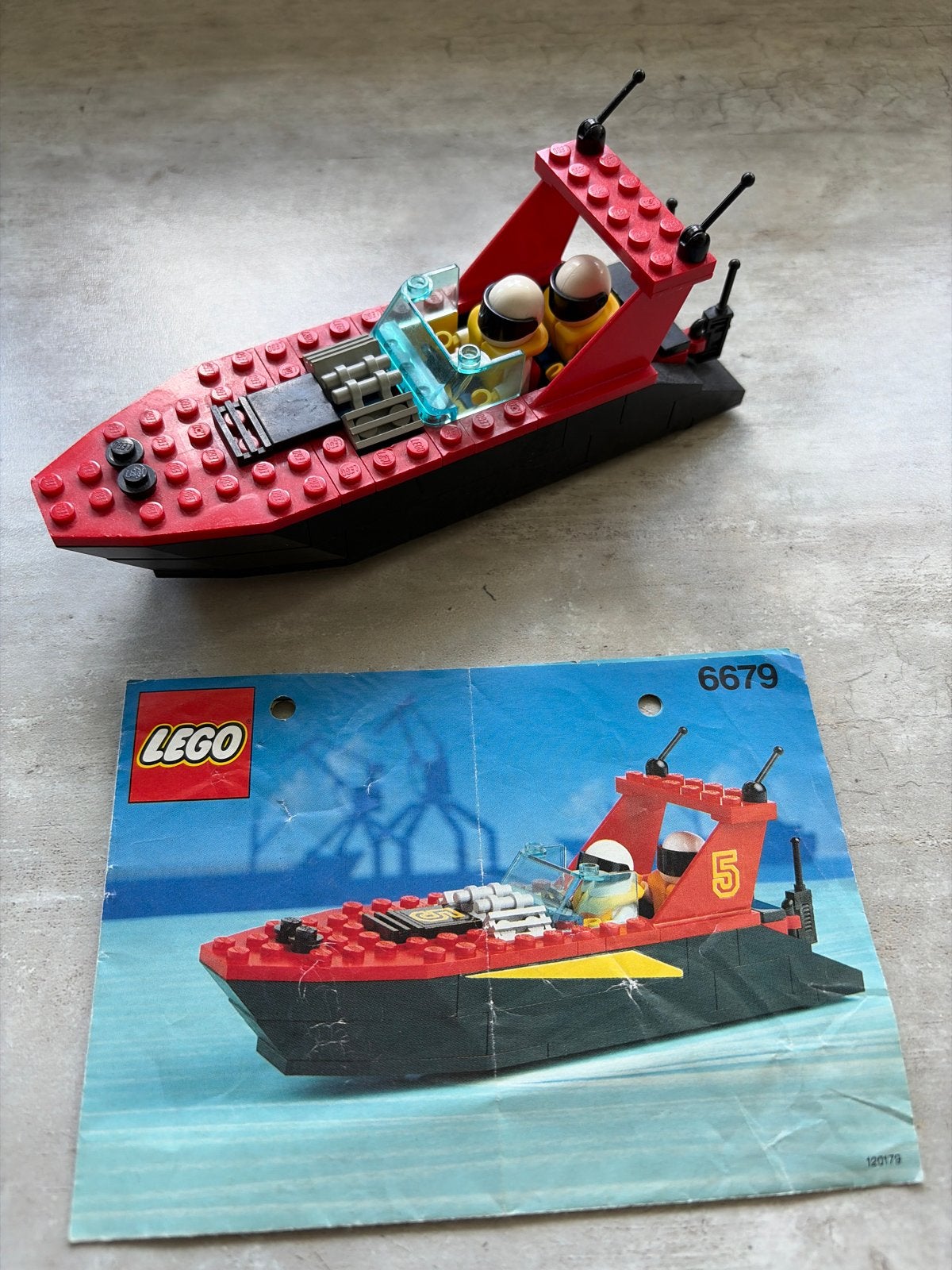 Lego Speedboot 6679 - Vintage set met minifiguren, Gebruikt, Overige thema's, Lego, Ophalen of Verzenden