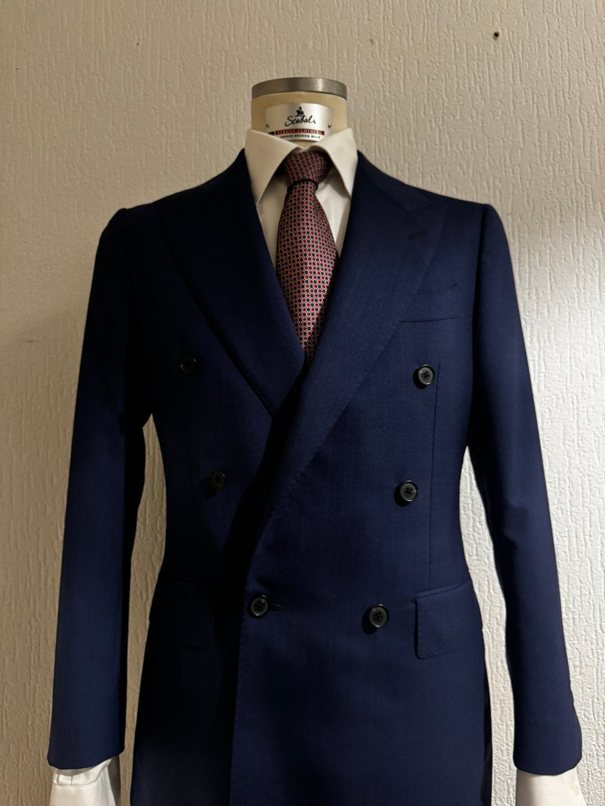 suitsupply double breasted pak, Verzenden, Zo goed als nieuw, Maat 46 (S) of kleiner, Blauw