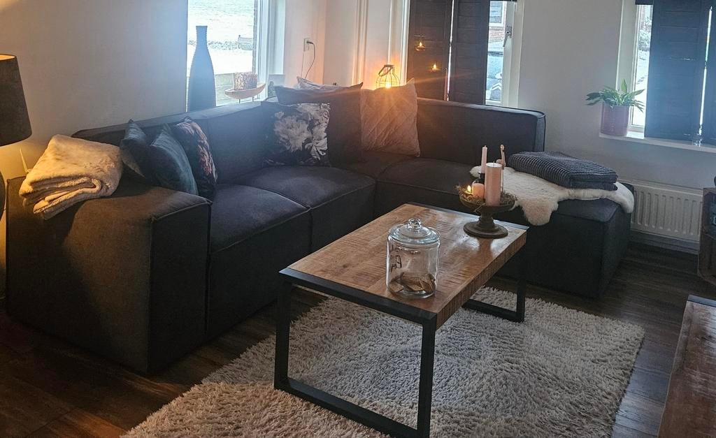 Mangohouten salontafel van het merk Britt., Gebruikt, 100 tot 150 cm, Industrieel, Modern, 50 tot 100 cm