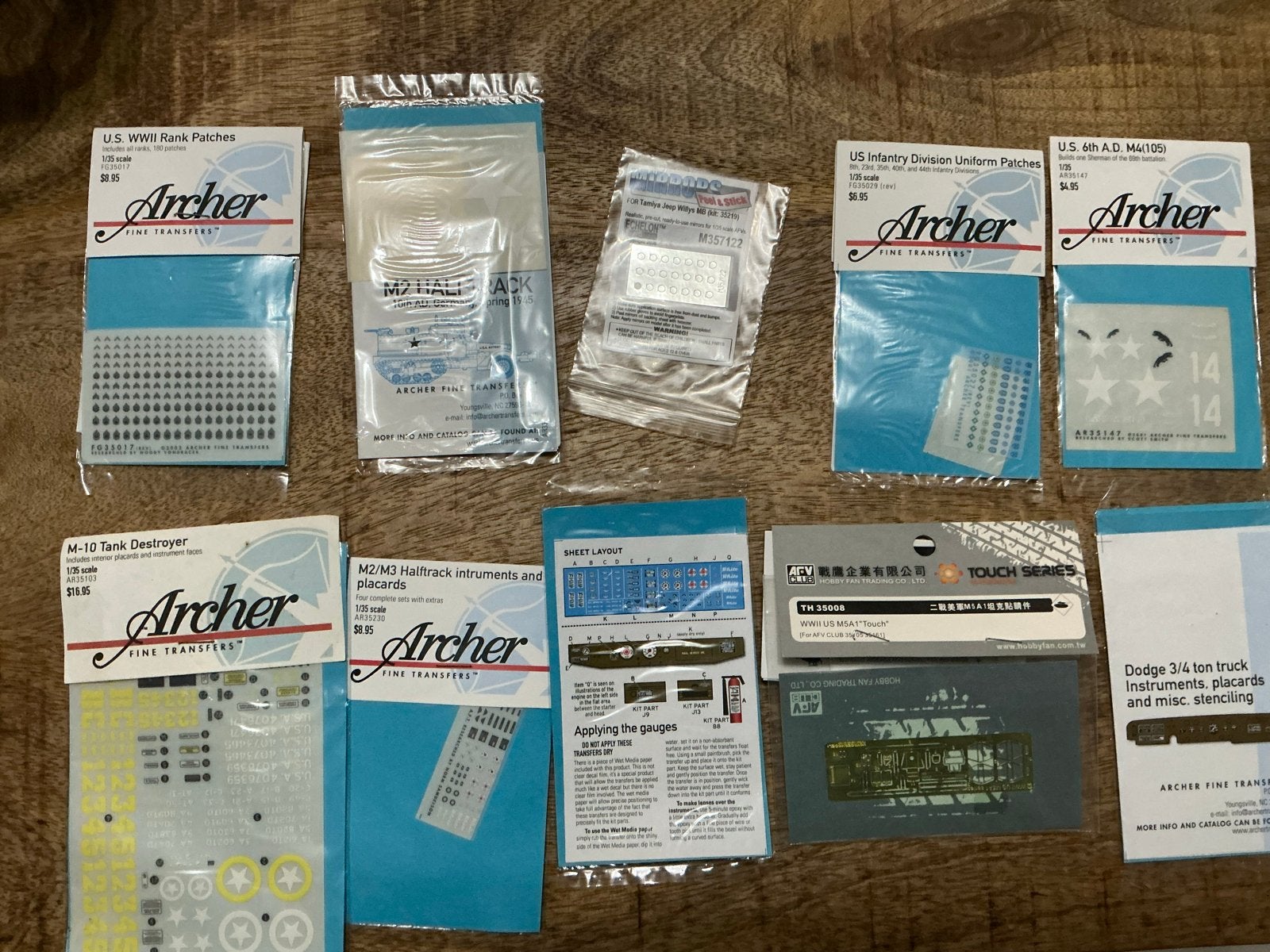 Archer / AFV Club / Mirrors decals / photo etched parts 1/35, Overige merken, 1:32 tot 1:50, Overige typen, Nieuw