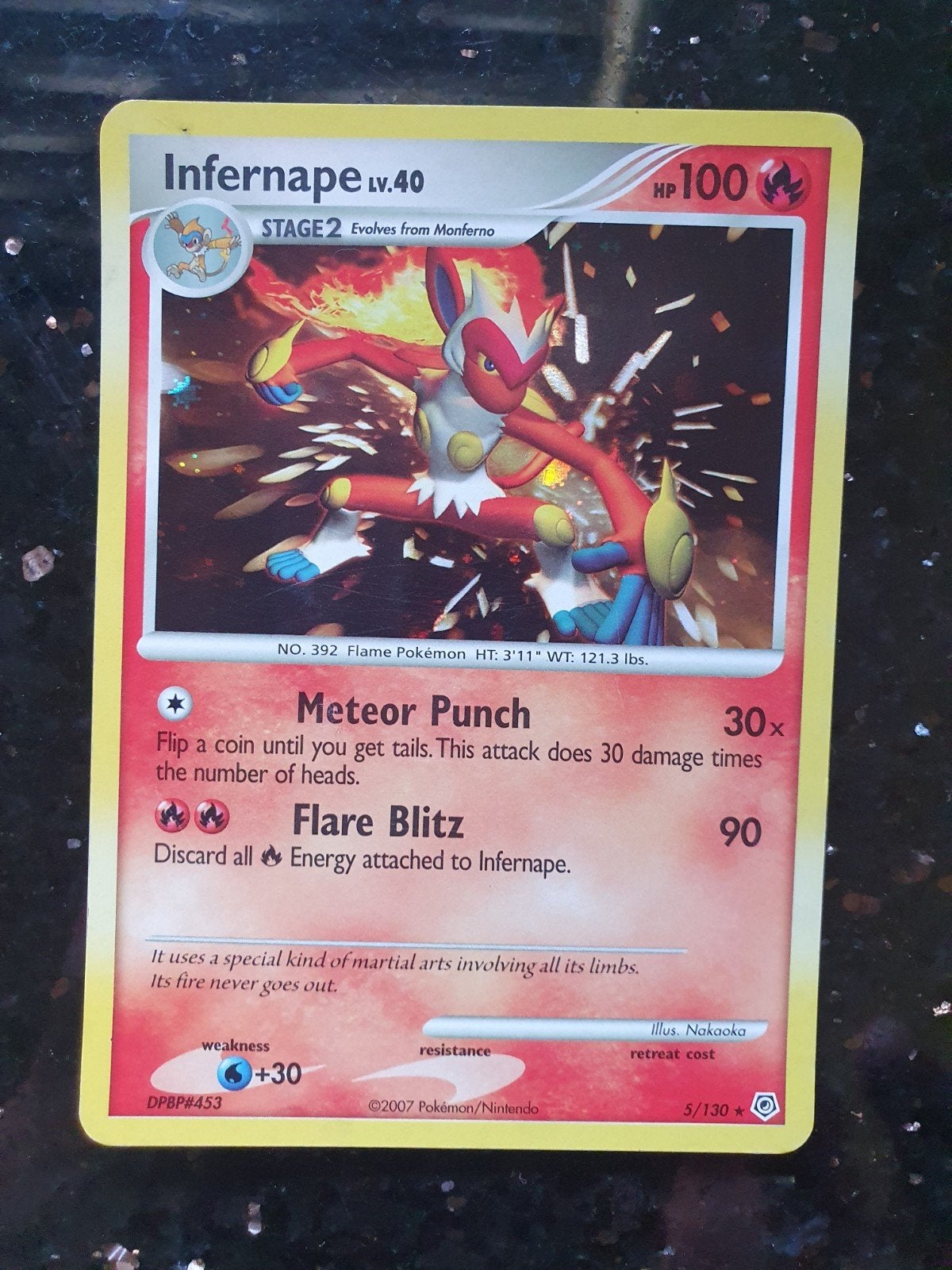 Infernape 5/130 holo pokemon kaart, Ophalen of Verzenden, Zo goed als nieuw