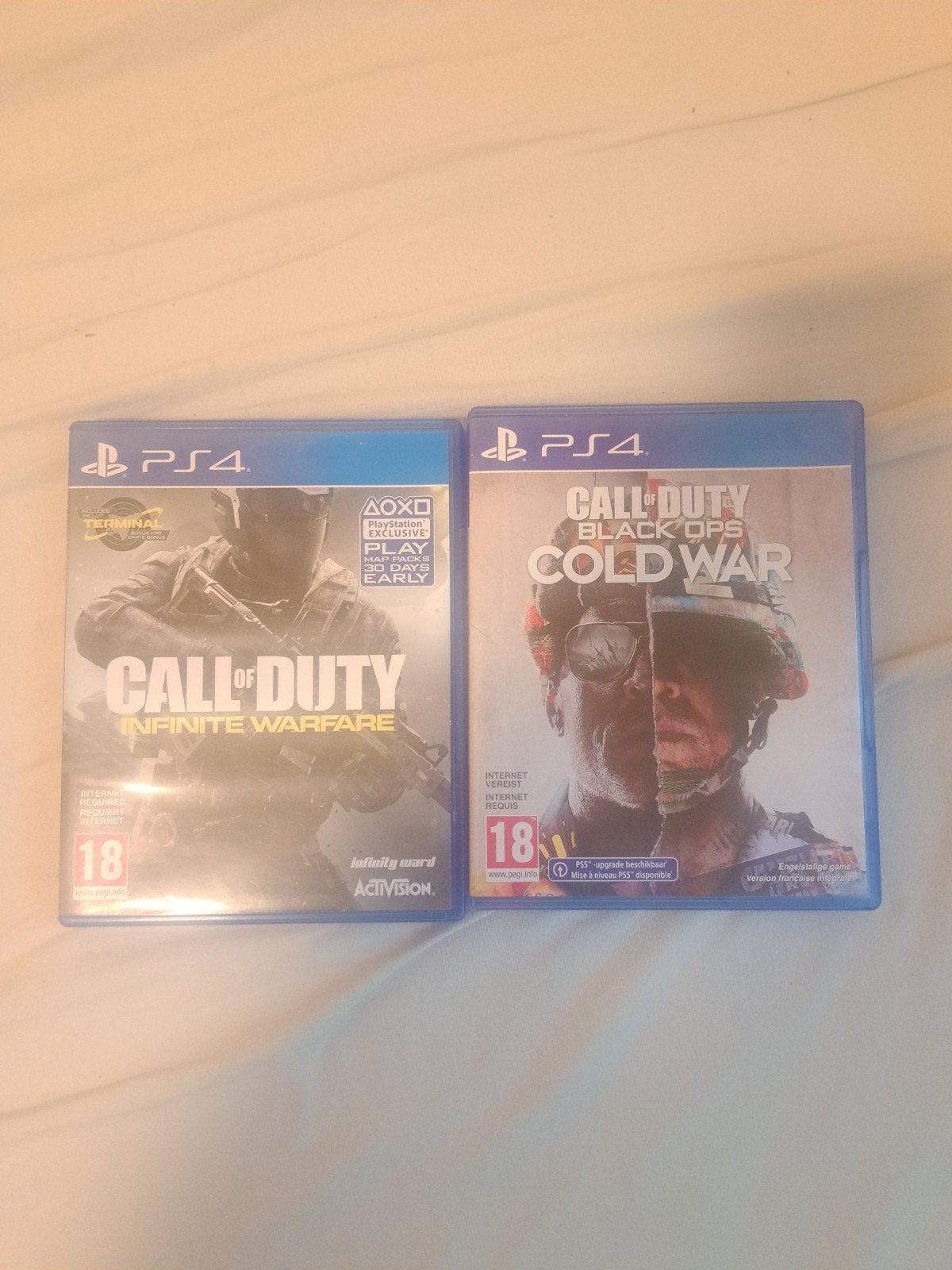 2x Call of Duty PS4: Cold War & Infinite Warfare samen10€, Online, Shooter, Ophalen of Verzenden, Zo goed als nieuw