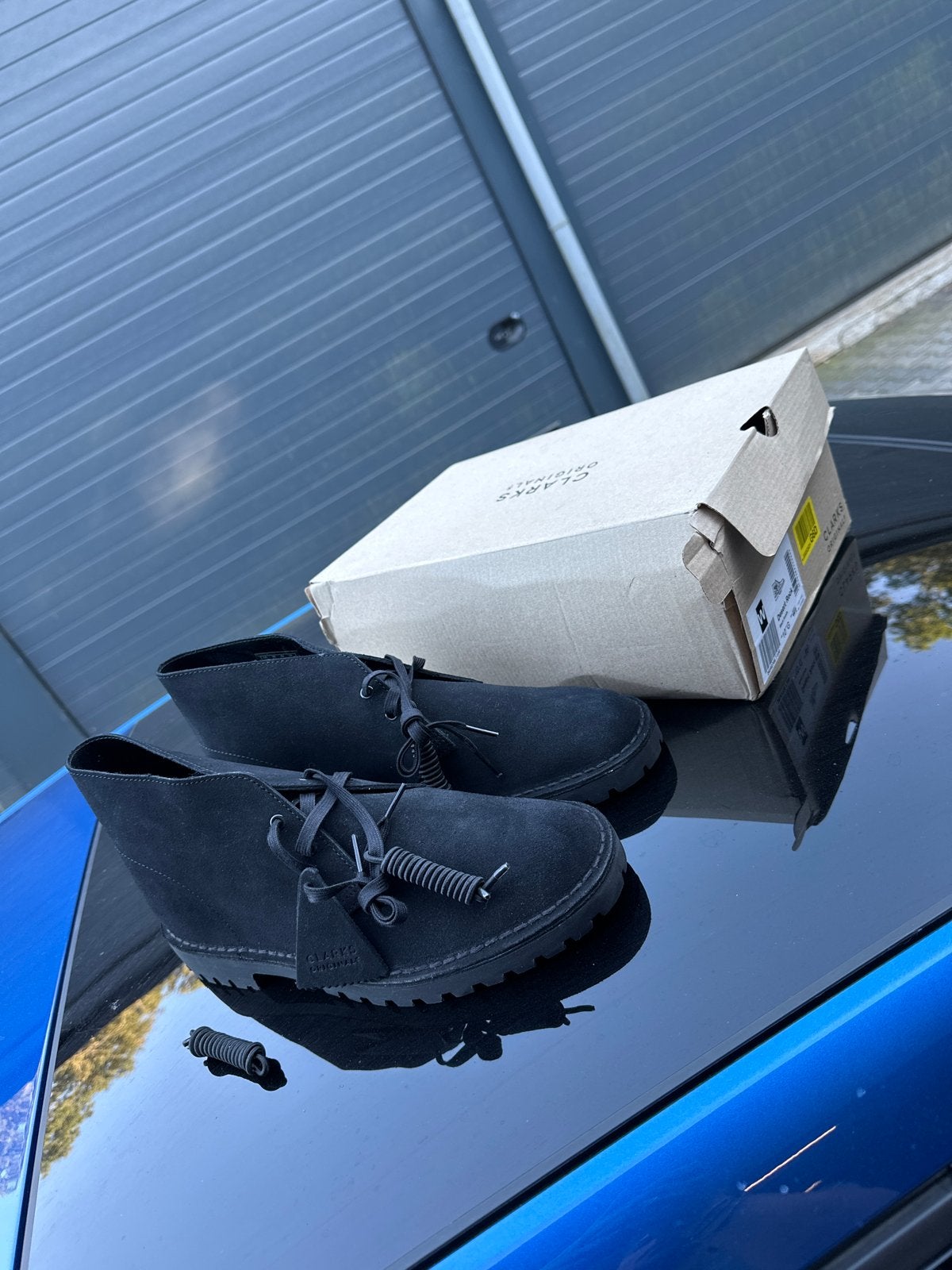 Nieuwe Clarks Desert Rock - Zwart Suede, Zwart, Boots, Nieuw, Ophalen of Verzenden