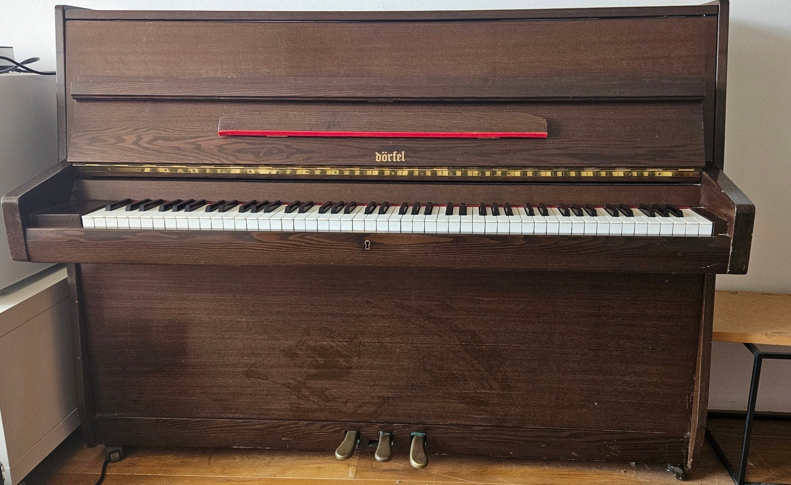 Dörfel upright piano, Ophalen of Verzenden, Gebruikt