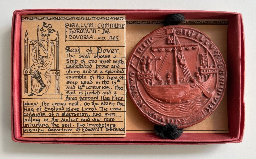 Marcus Designs - Replica middeleeuws stadszegel van Dover, Antiek en Kunst, Ophalen of Verzenden