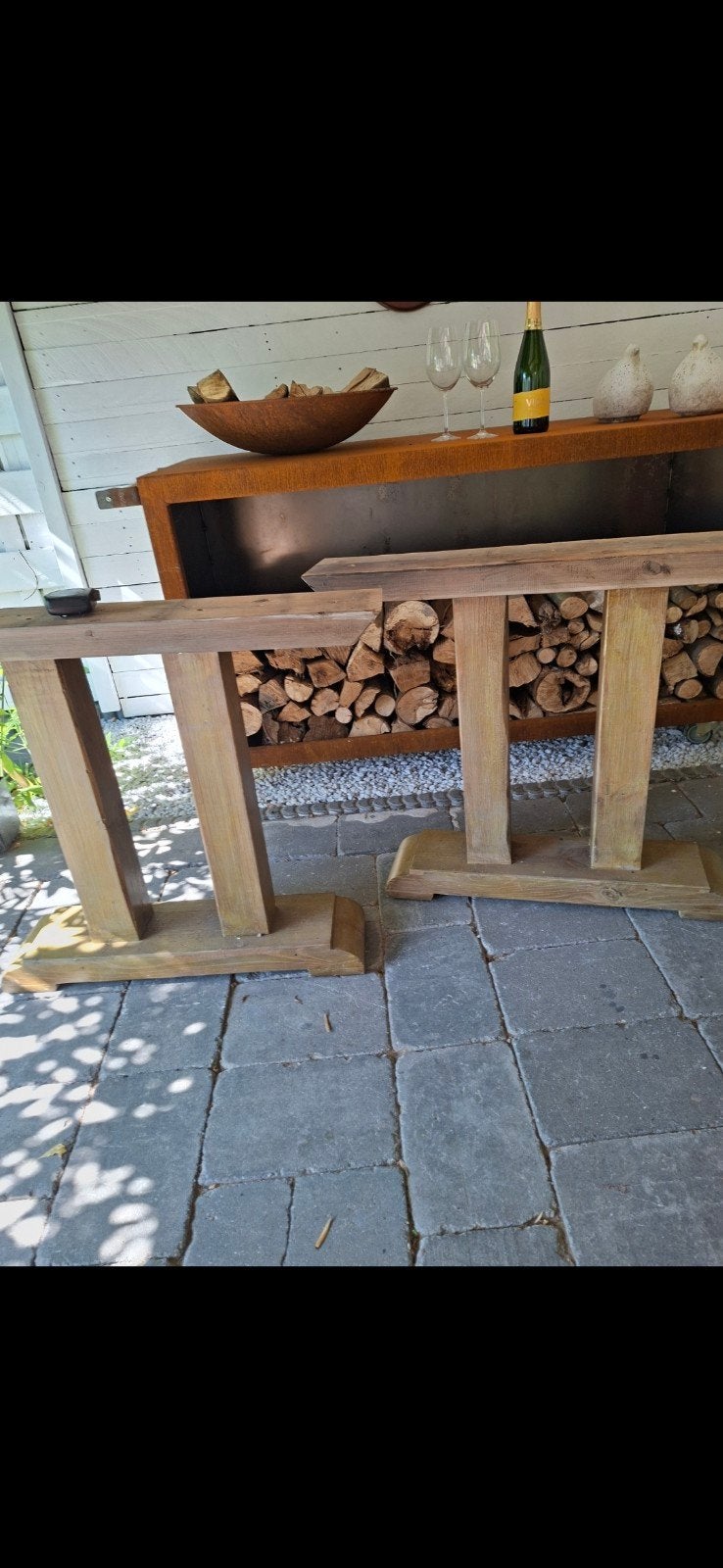 mooie klooster tafelpoten, Ophalen of Verzenden, Rechthoekig, Hout