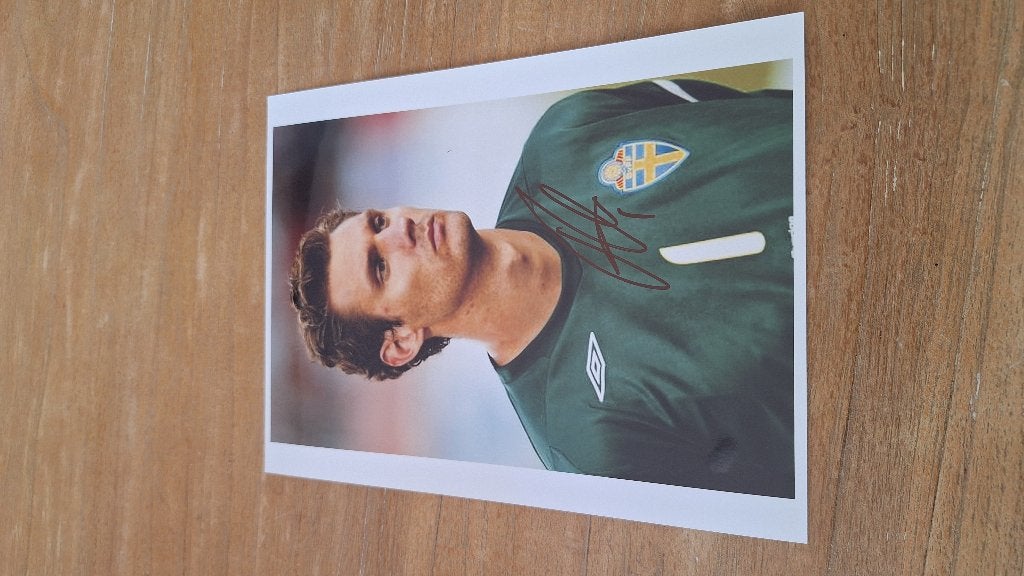 Foto 20x25 cm met handtekening; Andreas Isaksson # PSV, Ophalen of Verzenden, Nieuw, PSV, Overige typen