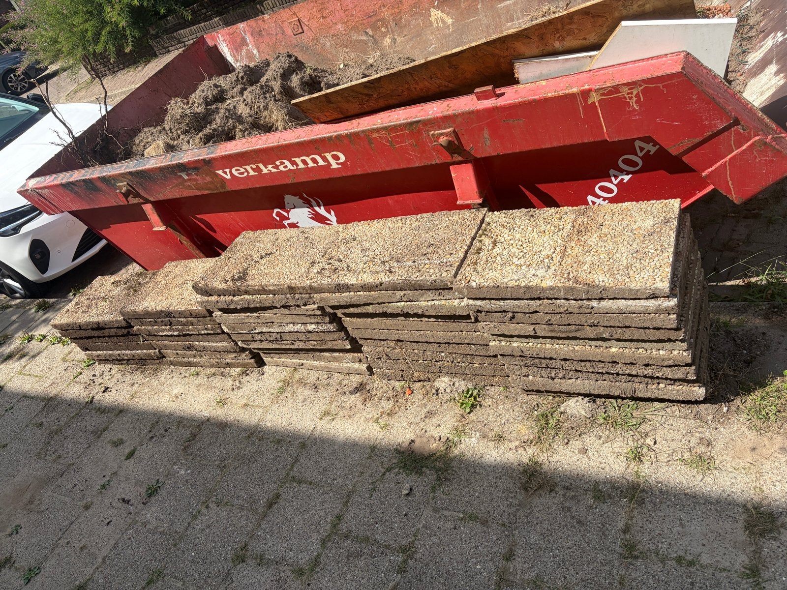 Gratis Grindtegels 60x40x5cm, 28 stuks, ook per enkele stuks, Ophalen, Gebruikt, 5 tot 10 m², Grind