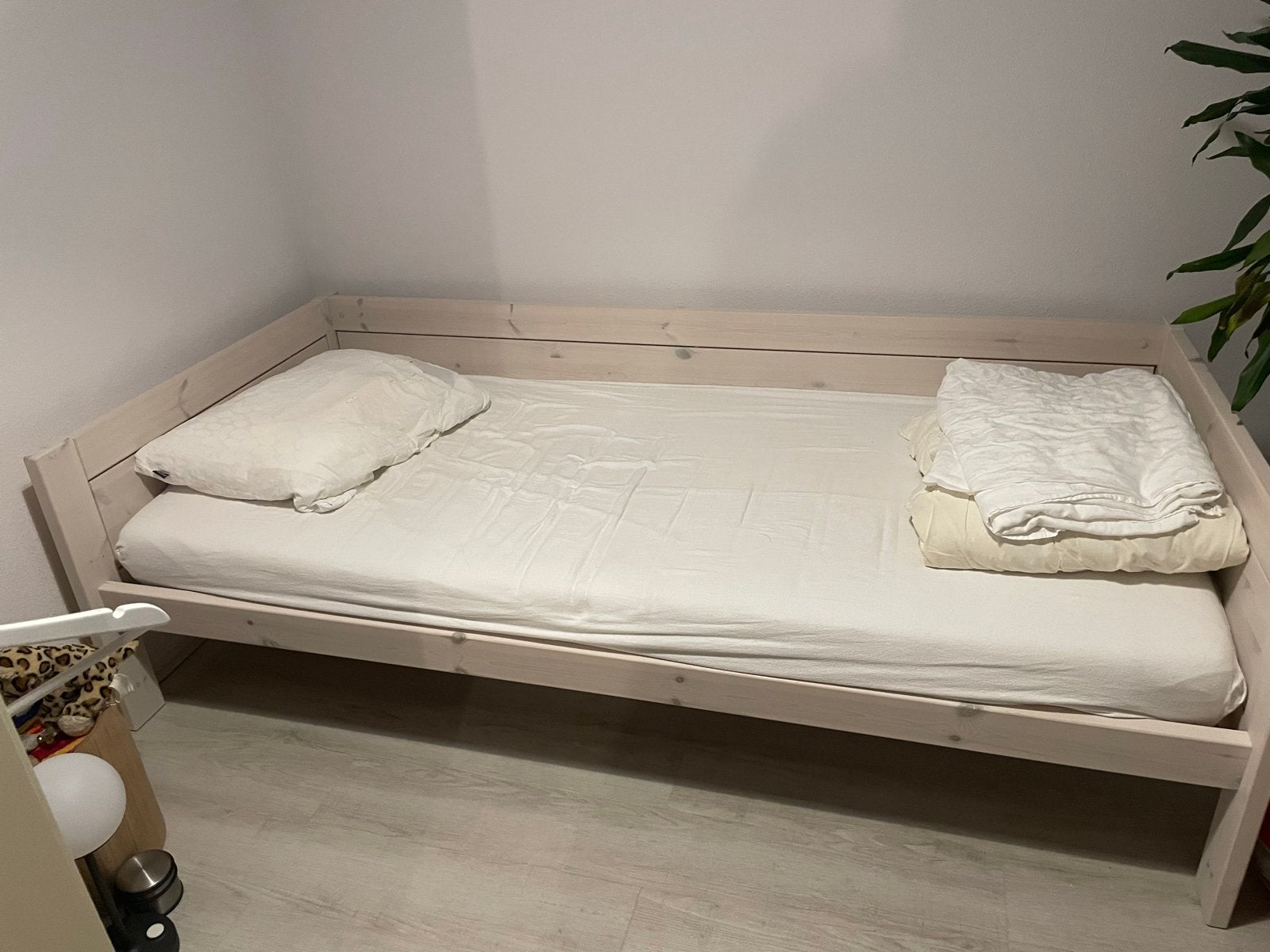 Lifetime Kidsrooms Halfhoogslaper/Laag Bed Whitewash 90x200, Ophalen, Hoogslaper of Stapelbed, 180 cm of meer, 100 cm of meer