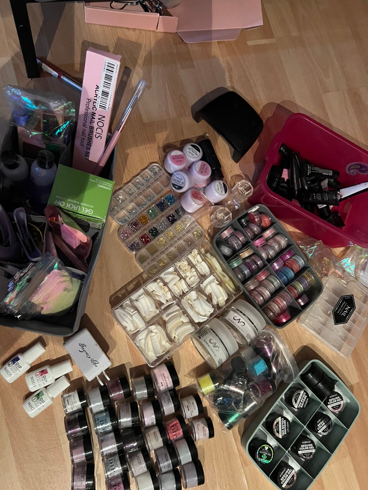 Groot nagelstyling pakket: Polygel, Acryl, Glitters & UV-lam, Sieraden, Tassen en Uiterlijk, Uiterlijk | Cosmetica en Make-up