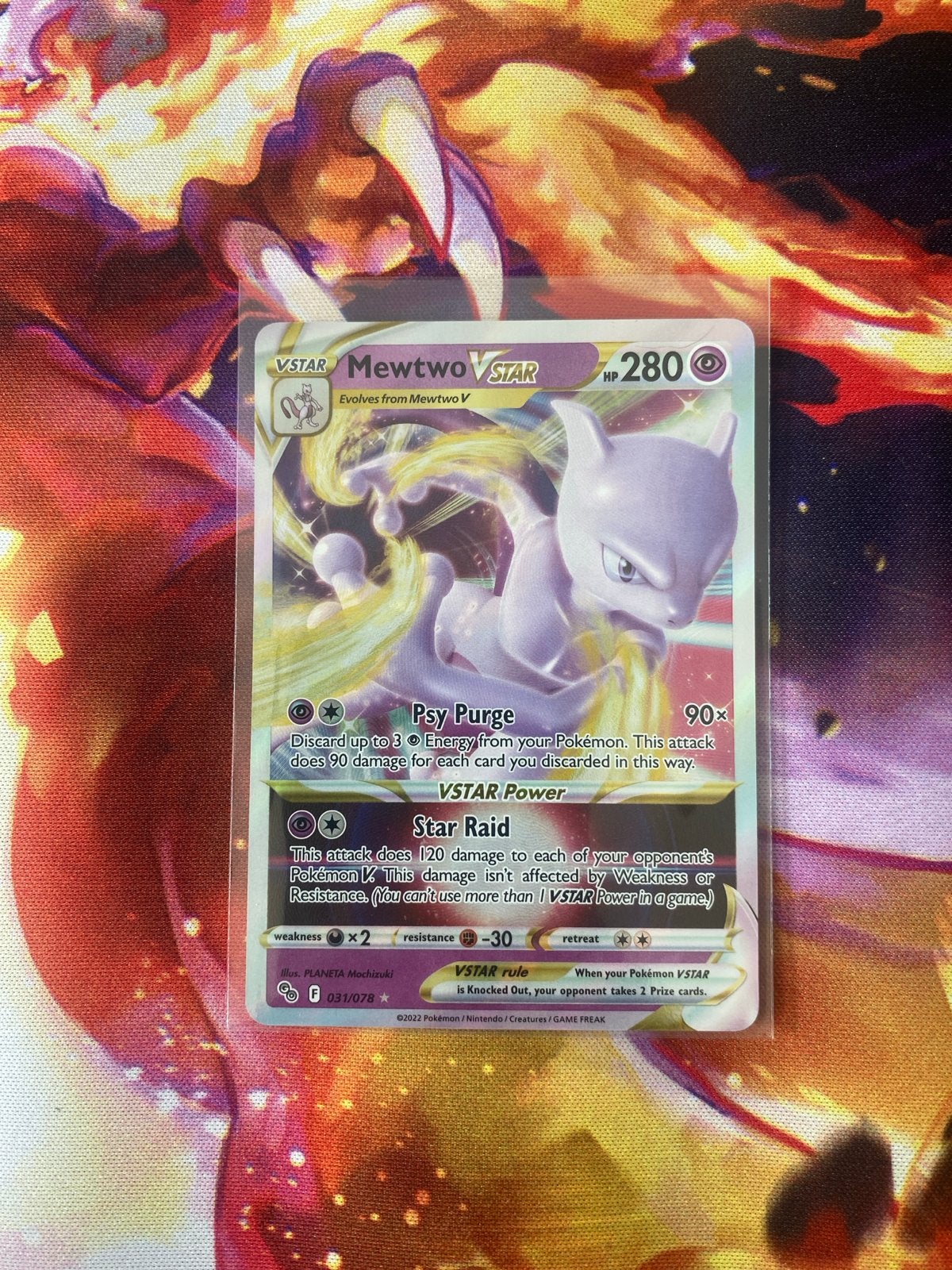 Mewtwo VSTAR Pokémon Kaart (031/078), Ophalen, Nieuw, Losse kaart, Foil