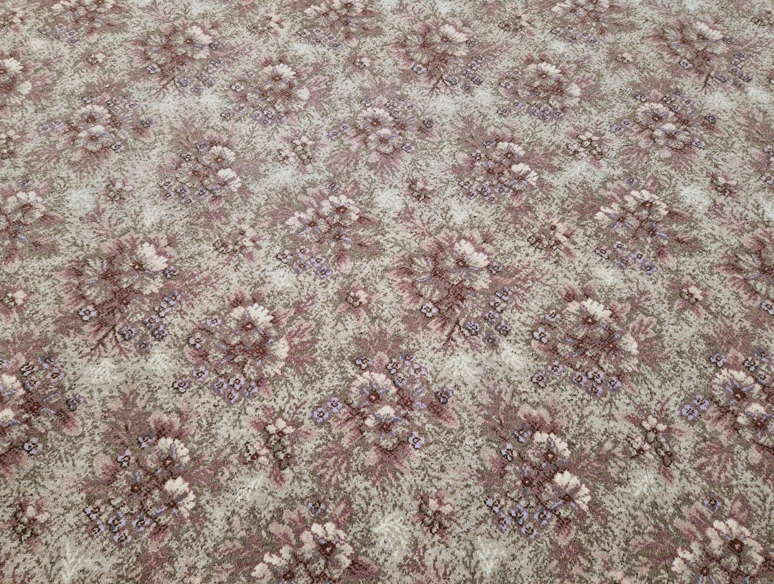 Bloementapijt 100% zuiver scheerwol 350x510cm + ondertapijt, Huis en Inrichting, Ophalen, Crème, 200 cm of meer, Zo goed als nieuw