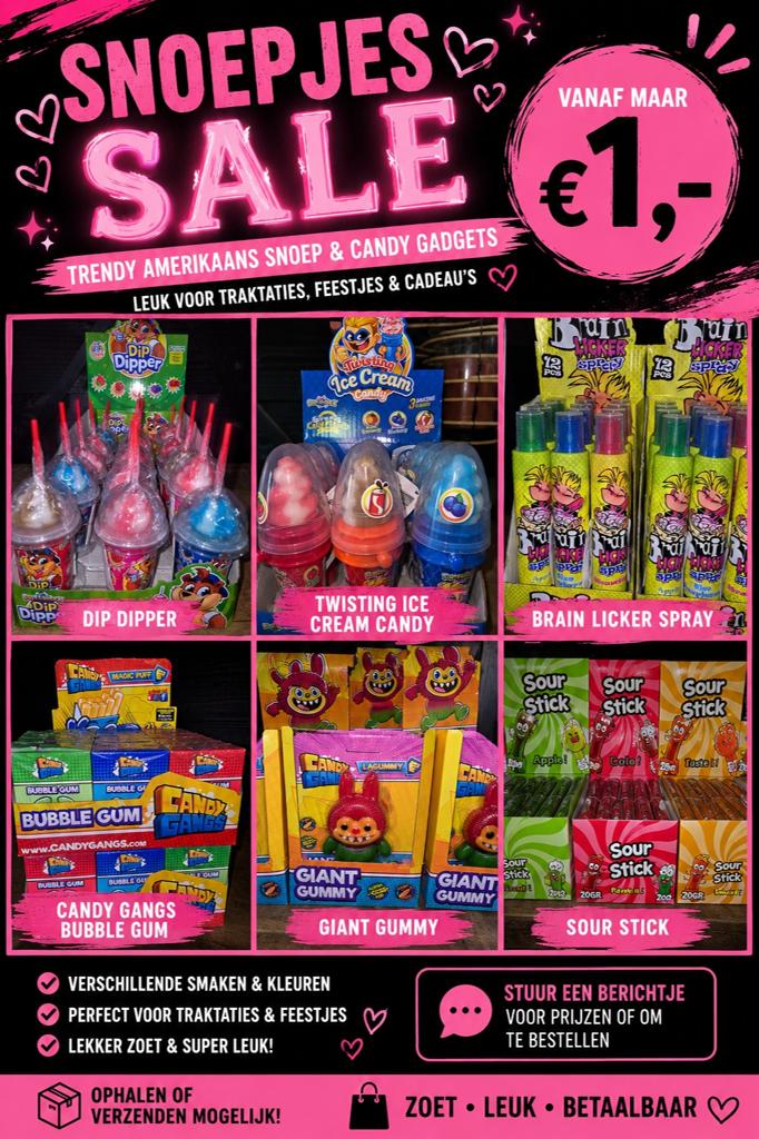 Snoep sale! Allerlei, zie foto's. Vanaf €0,25, Ophalen of Verzenden, Versiering
