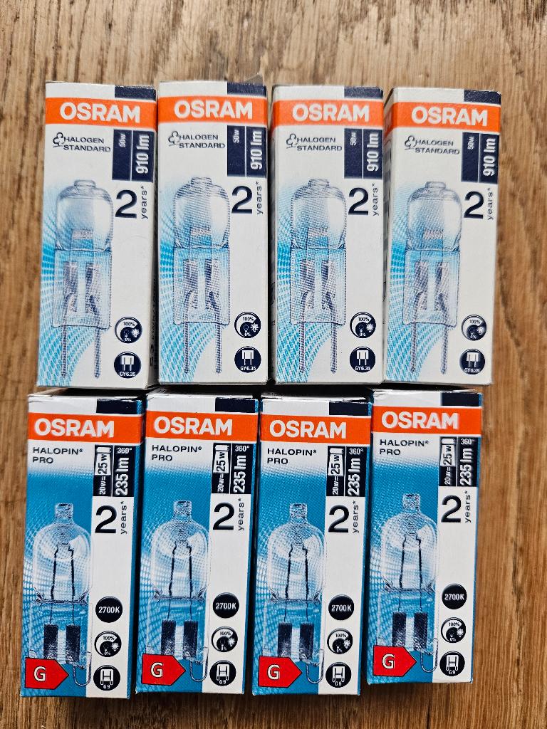 30 stuks Osram Halogeenlamp 20W en 50W, Ophalen, Nieuw, 30 tot 60 watt, Overige fittingen