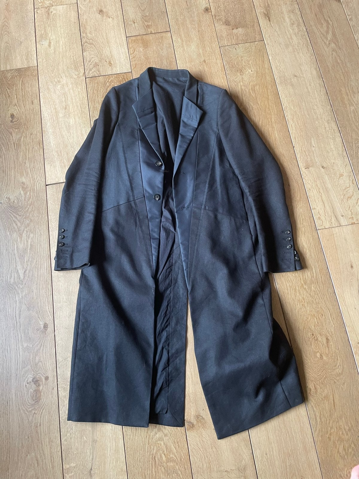 Rick Owens Sisyphus Lange Jas Maat 48 (S), Ophalen of Verzenden, Gedragen, Maat 46 (S) of kleiner, Zwart