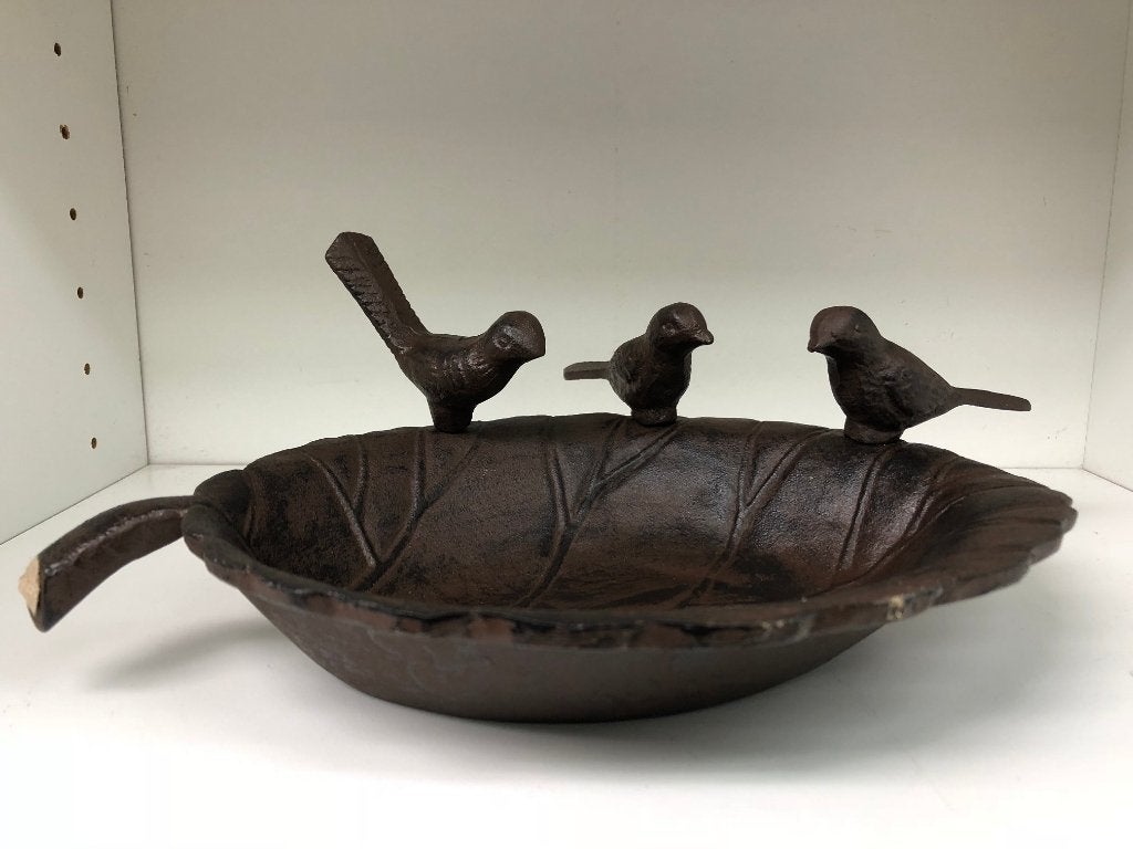 Vogelbad gietijzer met 3 vogels., Ophalen of Verzenden, ., ., .