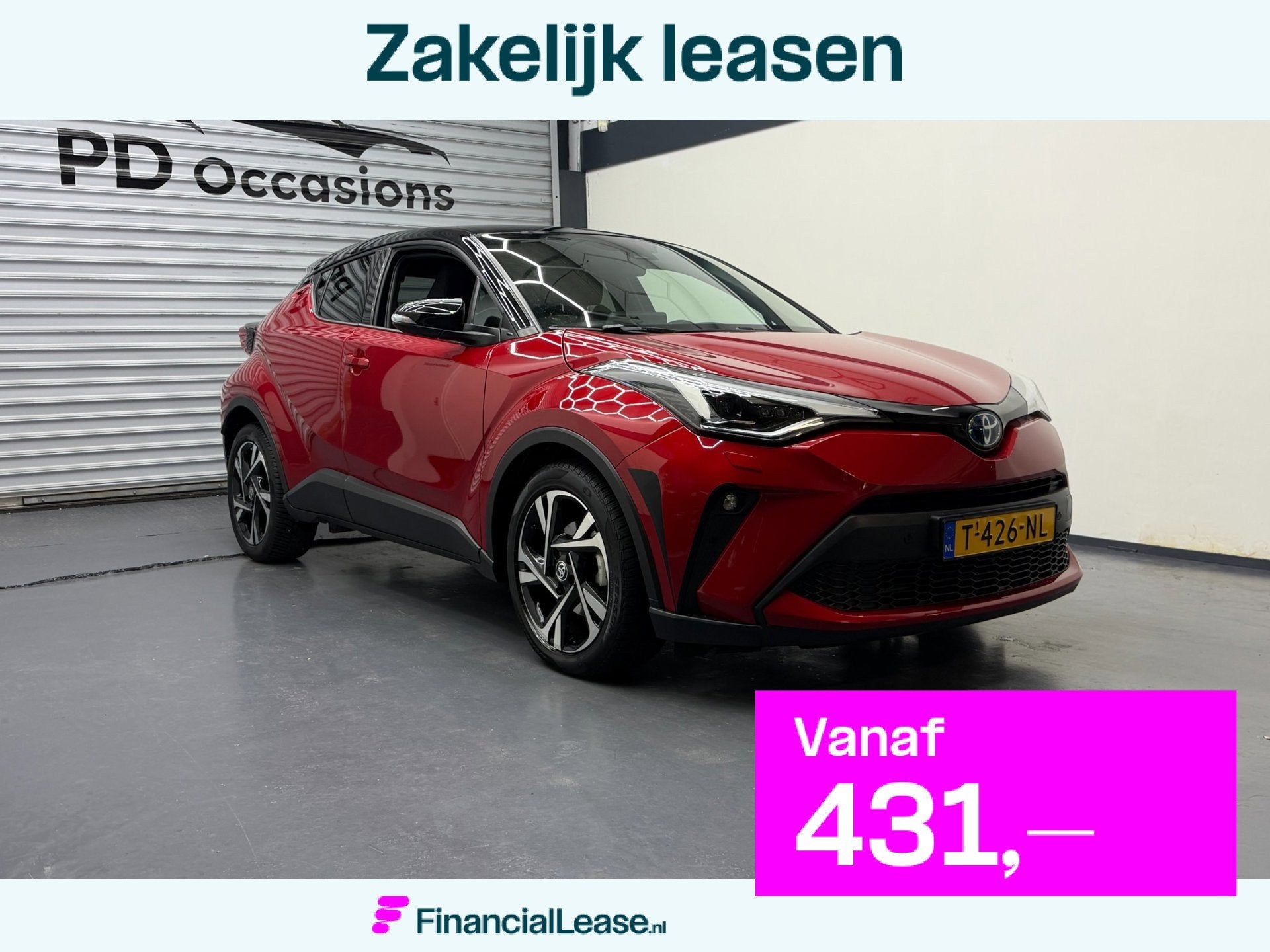 Toyota C-HR 1.8 Hybrid Dynamic Bi-Tone - Trekhaak - Camera -, Dealer onderhouden, 4 cilinders, Leder en Stof, Hybride Elektrisch/Benzine