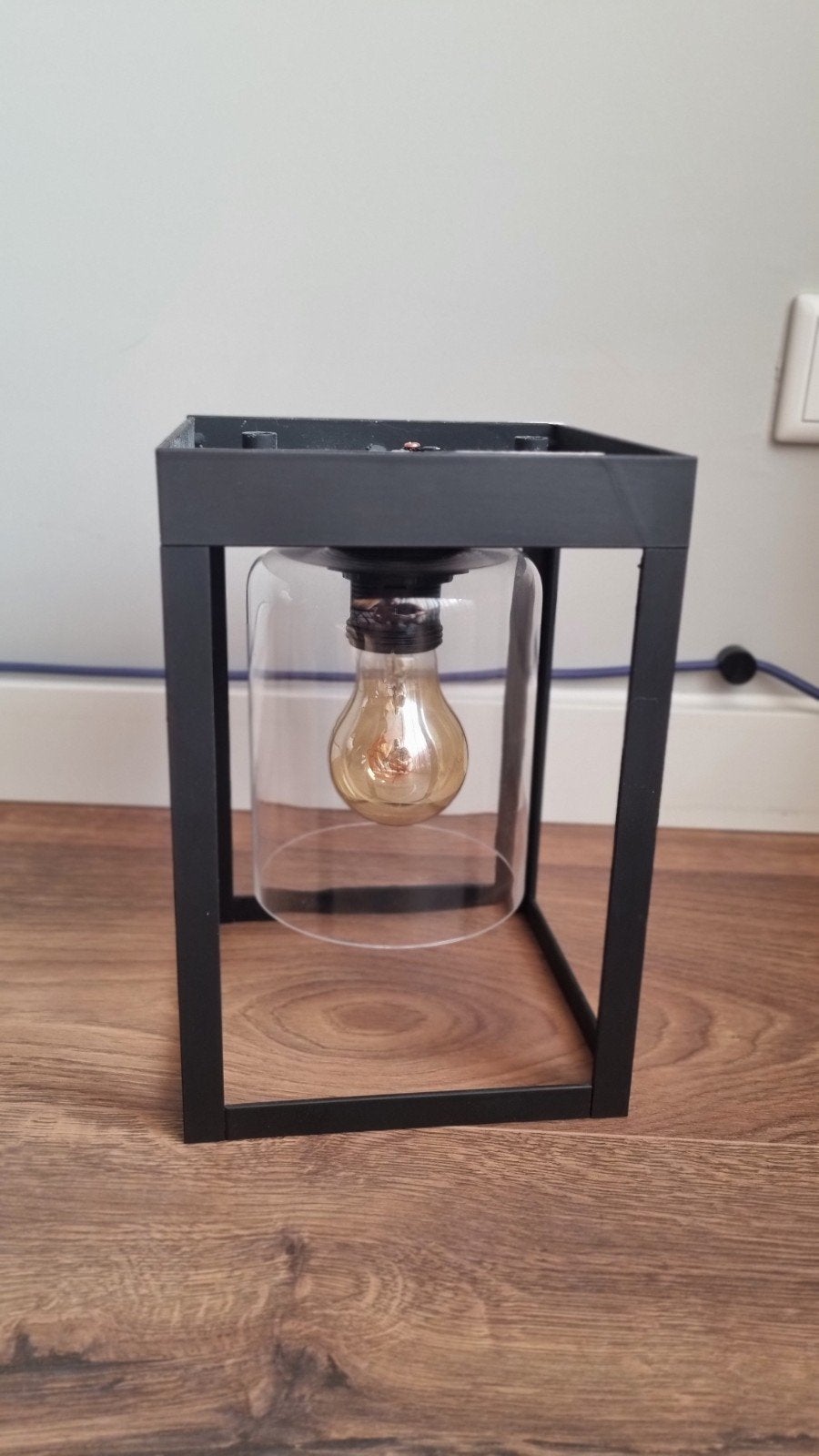 Industriële plafondlamp zwart met glas | Metaal, Metaal, Overige merken, Zwart, Industrieel