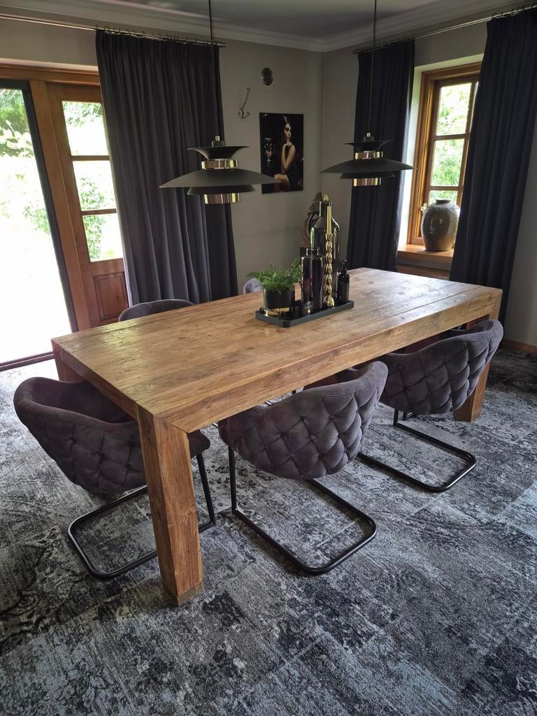 Eetkamertafel L220 B100 H82, Ophalen, Rechthoekig, 200 cm of meer, 50 tot 100 cm