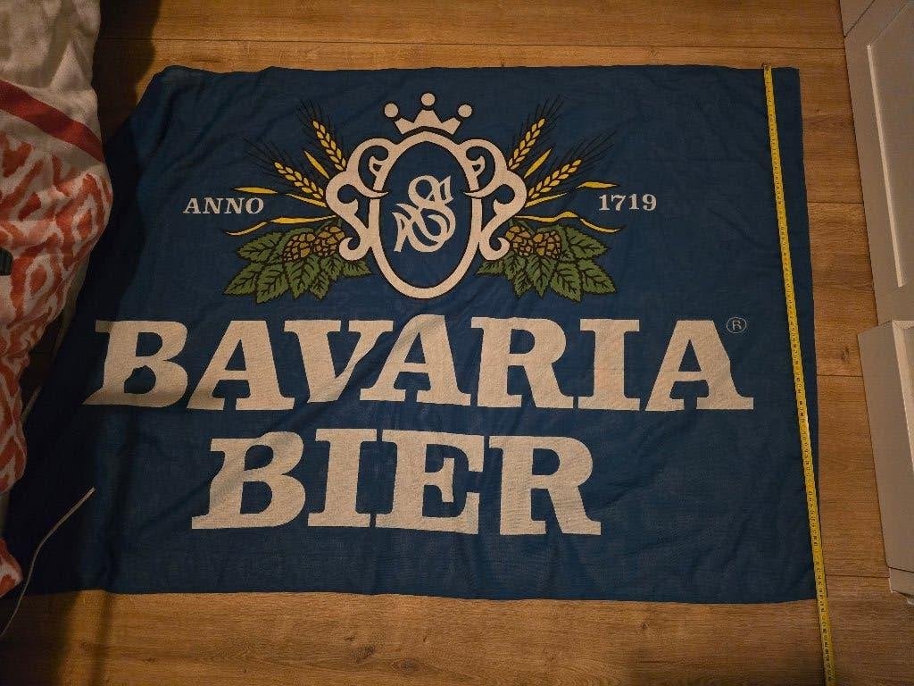 Bier vlag Bavaria 147,5 x 97cm, Ophalen of Verzenden, Gebruikt, Reclamebord, Plaat of Schild, Bavaria