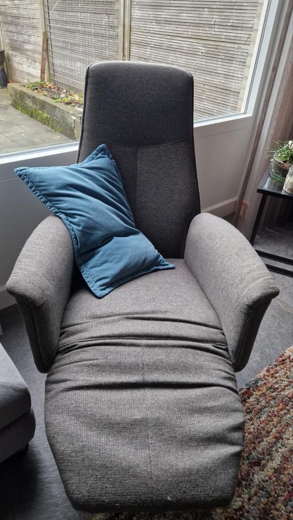 Fauteuils met uitklapbare voetensteun, Huis en Inrichting, Ophalen, Gebruikt, 75 tot 100 cm, 50 tot 75 cm