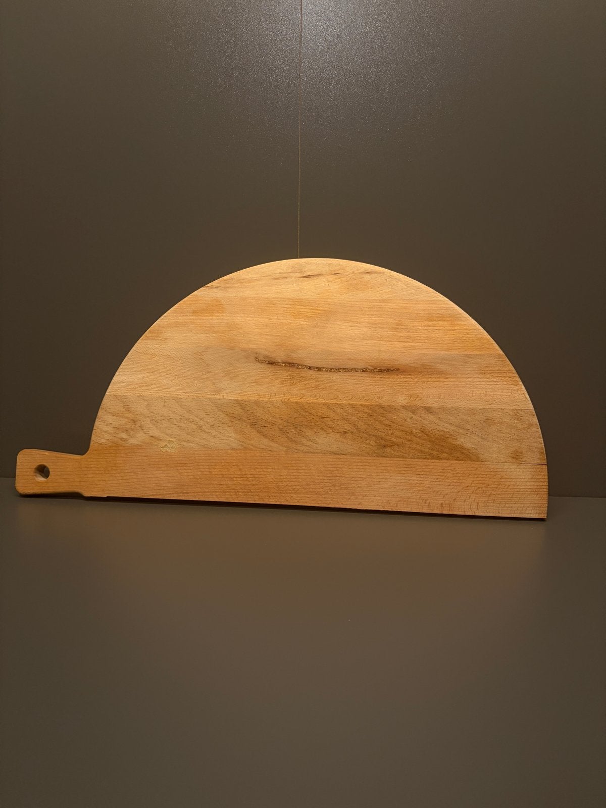 Houten snij- of serveerplank, half rond, Huis en Inrichting, Keuken | Keukenbenodigdheden, Gebruikt, Hout, Snij-/serveerplank