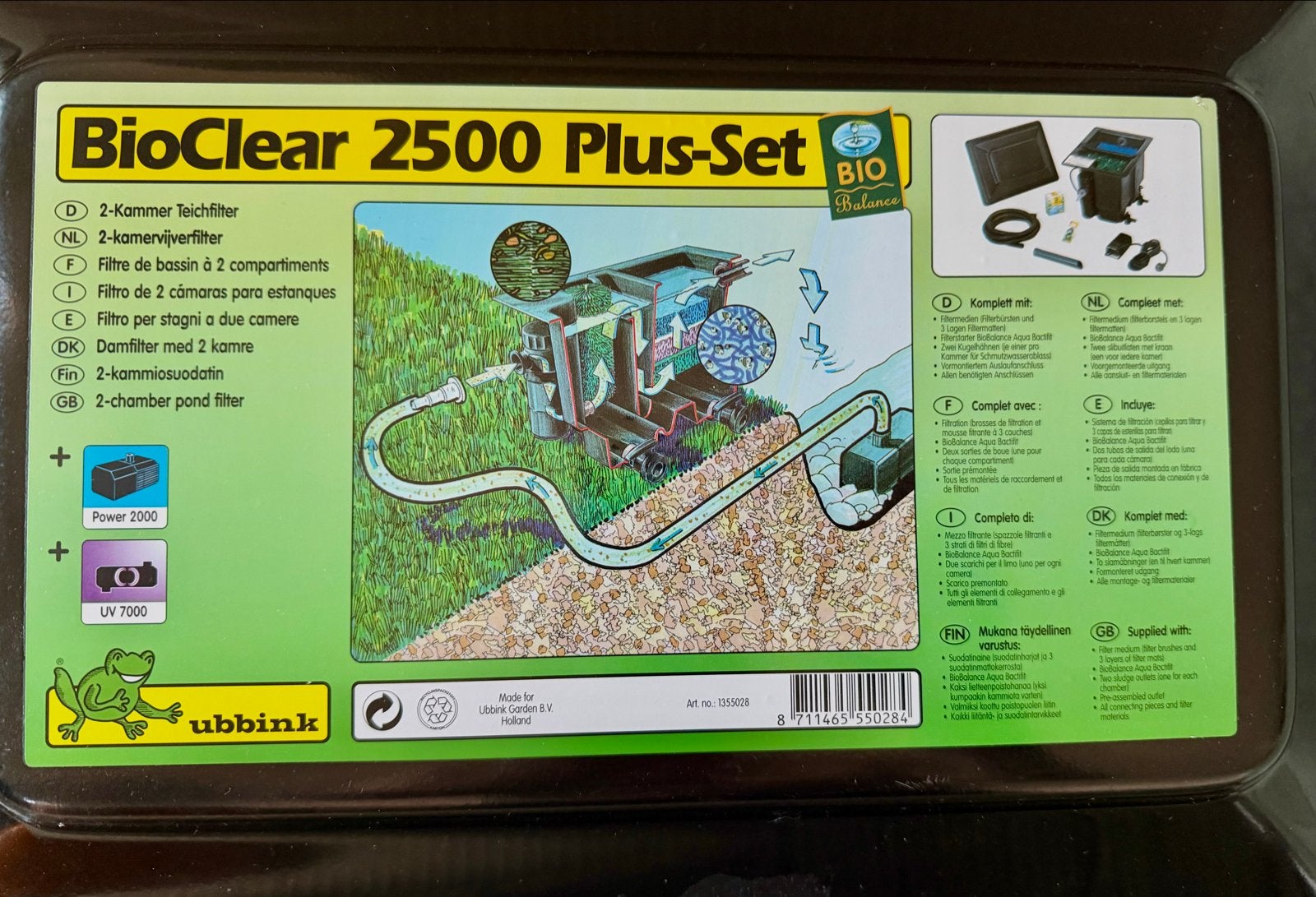 Laatste!! Ubbink BioClear 2500 Plus-Set Vijverfilter, Tuin en Terras, Vijvers, Ophalen of Verzenden, Nieuw