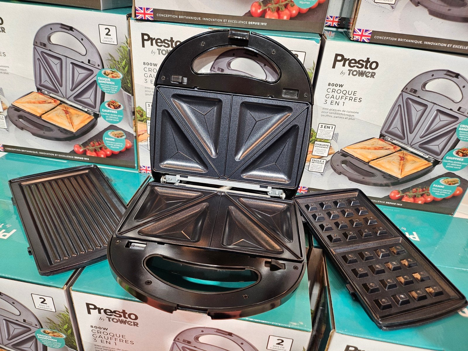 Presto by Tower 3-in-1 Tosti-, Wafel- en Panini-ijzer, Ophalen of Verzenden, Nieuw