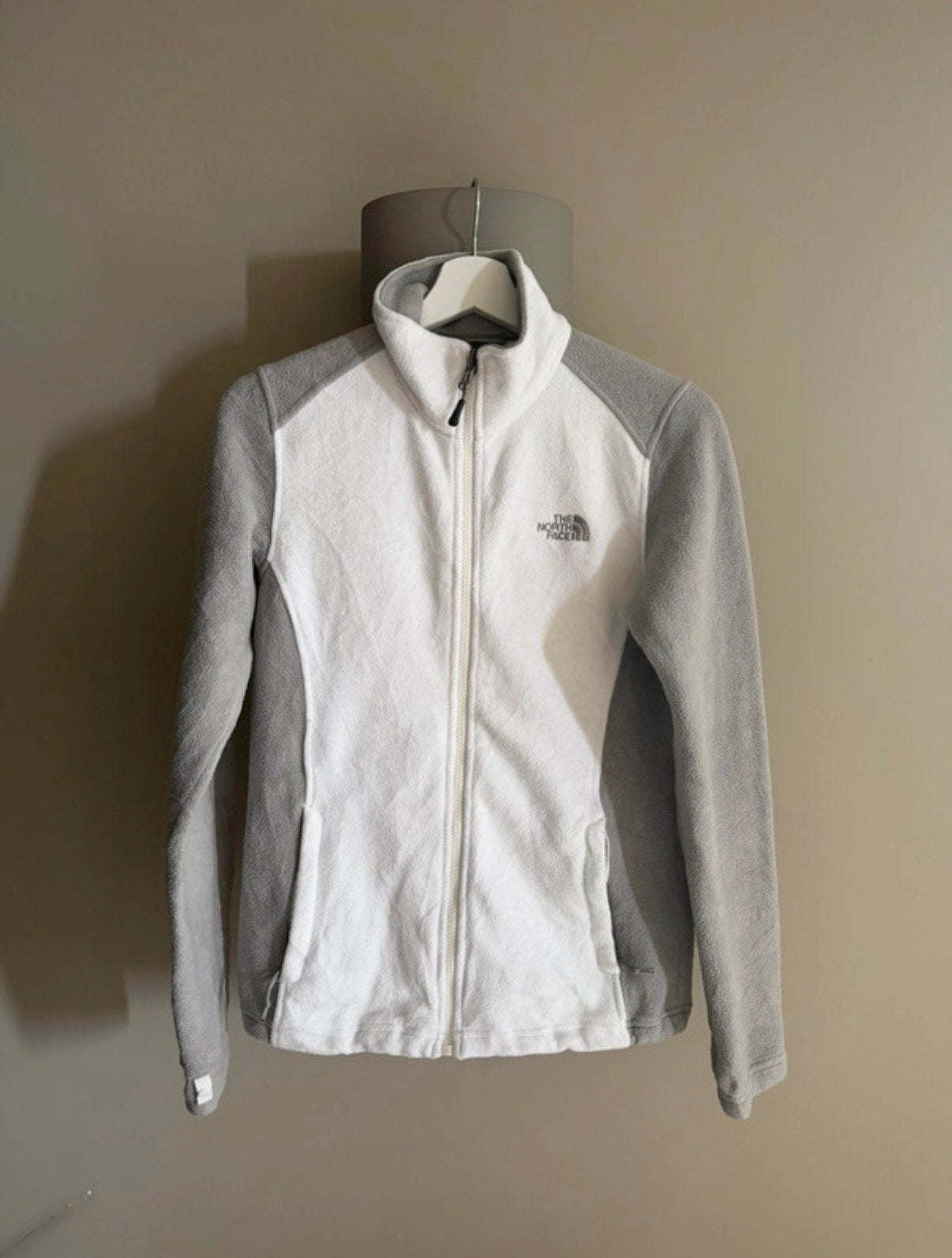 The North Face fleecevest grijs/wit dames S, Ophalen of Verzenden, Zo goed als nieuw, Maat 36 (S), Grijs