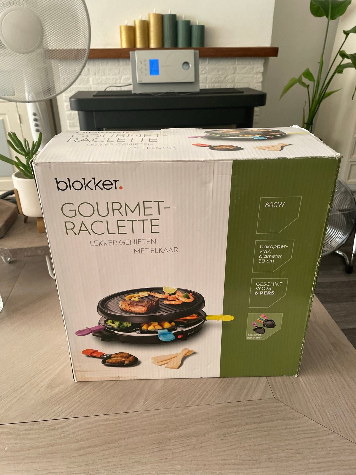Blokker Gourmet-Raclette 800W - Lekker genieten met elkaar, Ophalen of Verzenden, Nieuw, 4 t/m 7 personen
