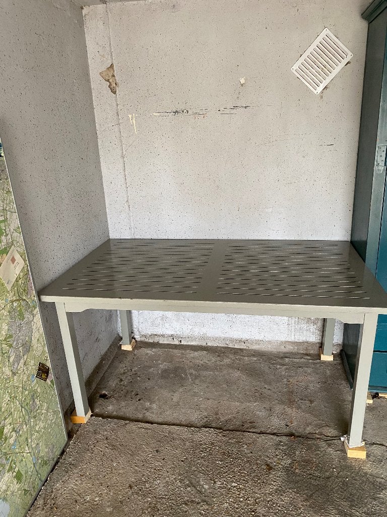 Tuintafel, Tuin en Terras, Ophalen, Gebruikt, Rechthoekig, Hout