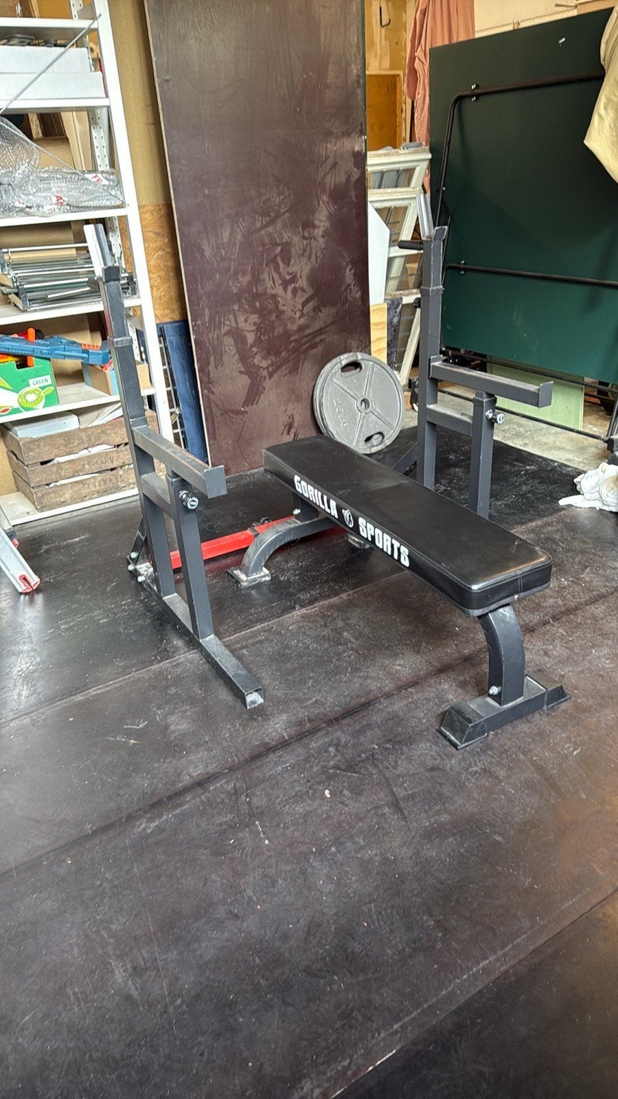 Benchpress spotter stands, Ophalen, Gebruikt, Krachtstation, Metaal