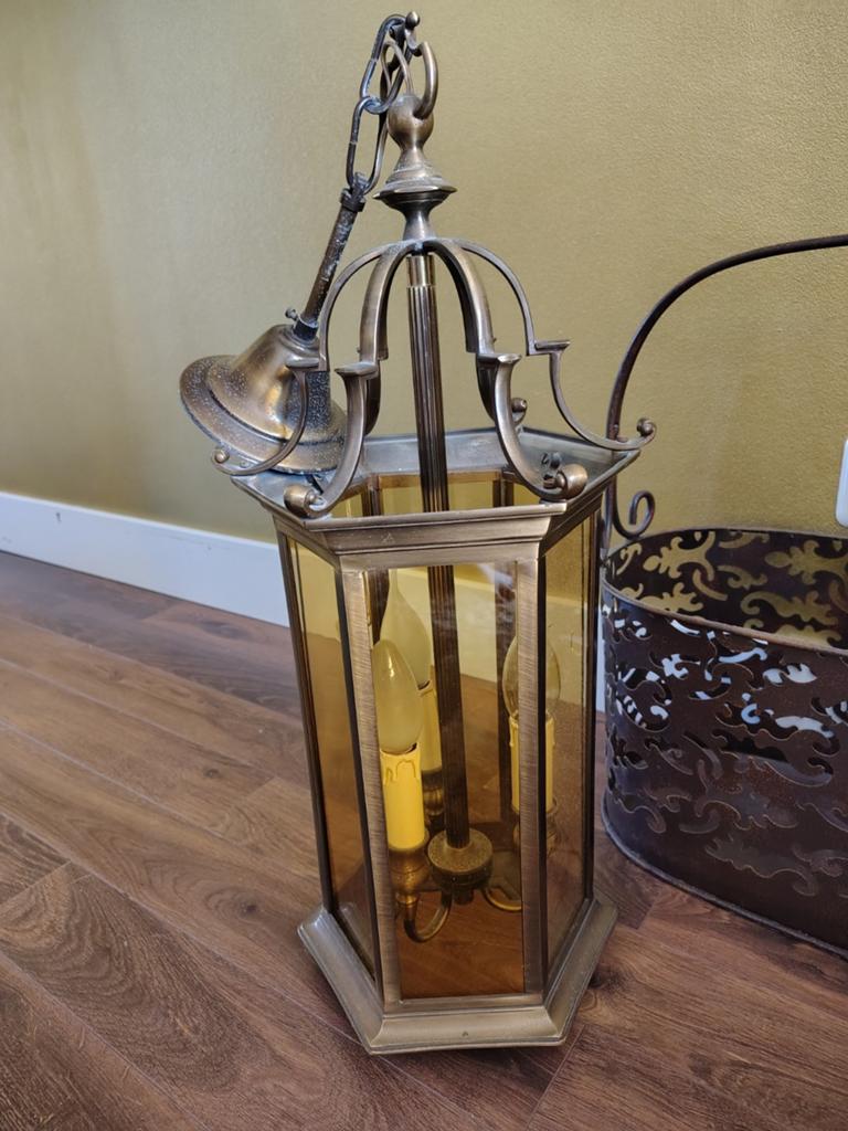 Lamp, ouderwetse lamp, retro lamp, kaarsenlamp, hanglamp, Ophalen