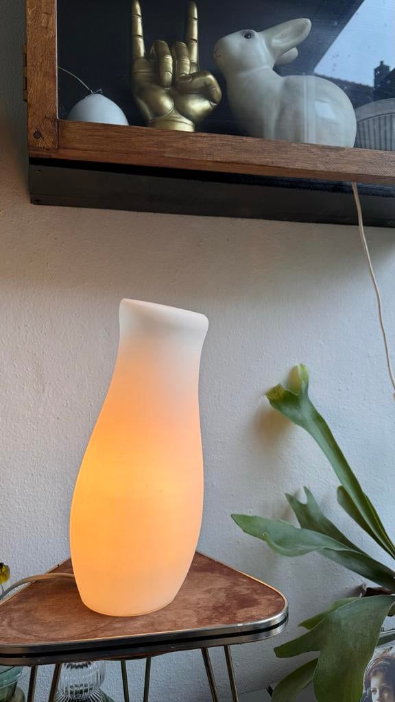 Vintage Ikea Mylonit lamp, Ophalen of Verzenden, Zo goed als nieuw, Glas, Minder dan 50 cm