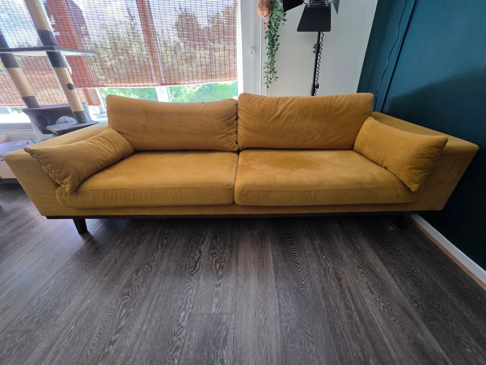 NOUS Living 3-zitsbank Torino Okergeel, Ophalen, Gebruikt, Driepersoons, 75 tot 100 cm