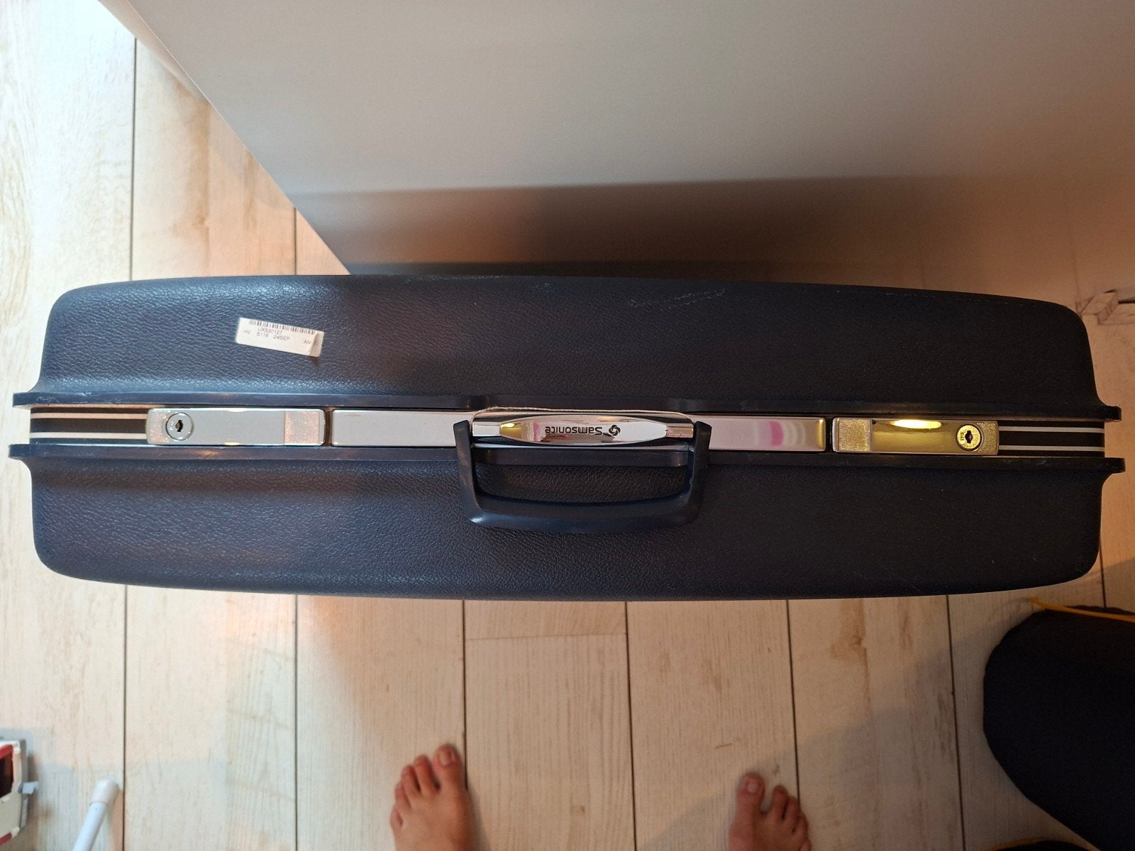 Samsonite Koffer - Hard Kunststof - Blauw, Ophalen, Gebruikt, Hard kunststof, Slot