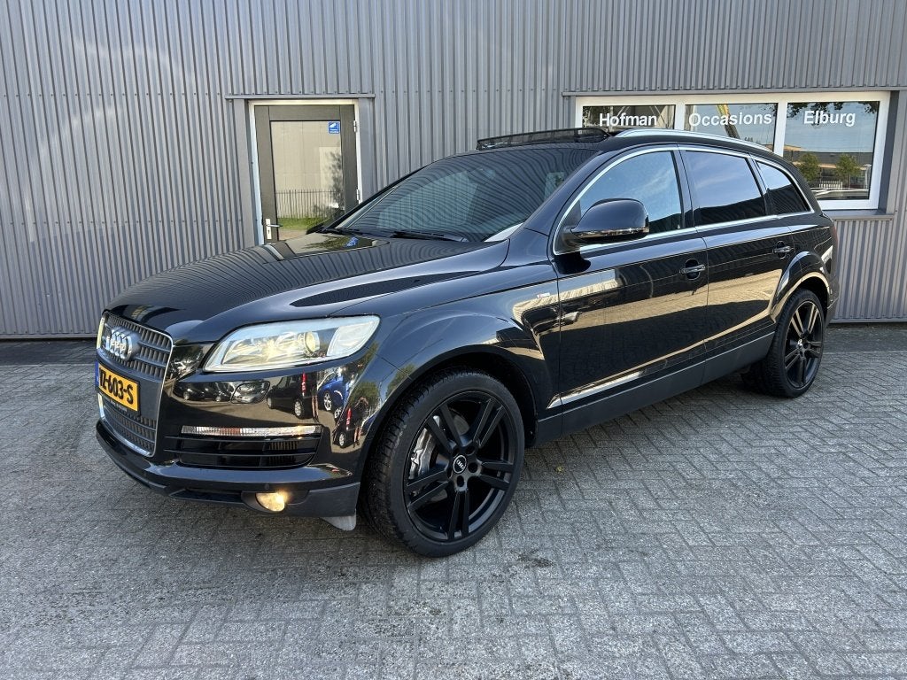 Audi Q7 4.2 TDI V8 S-Line Gr Kent Pano Camera! (bj 2007), Auto's, Bestelauto's, Gebruikt, Zwart, Bedrijf, Diesel