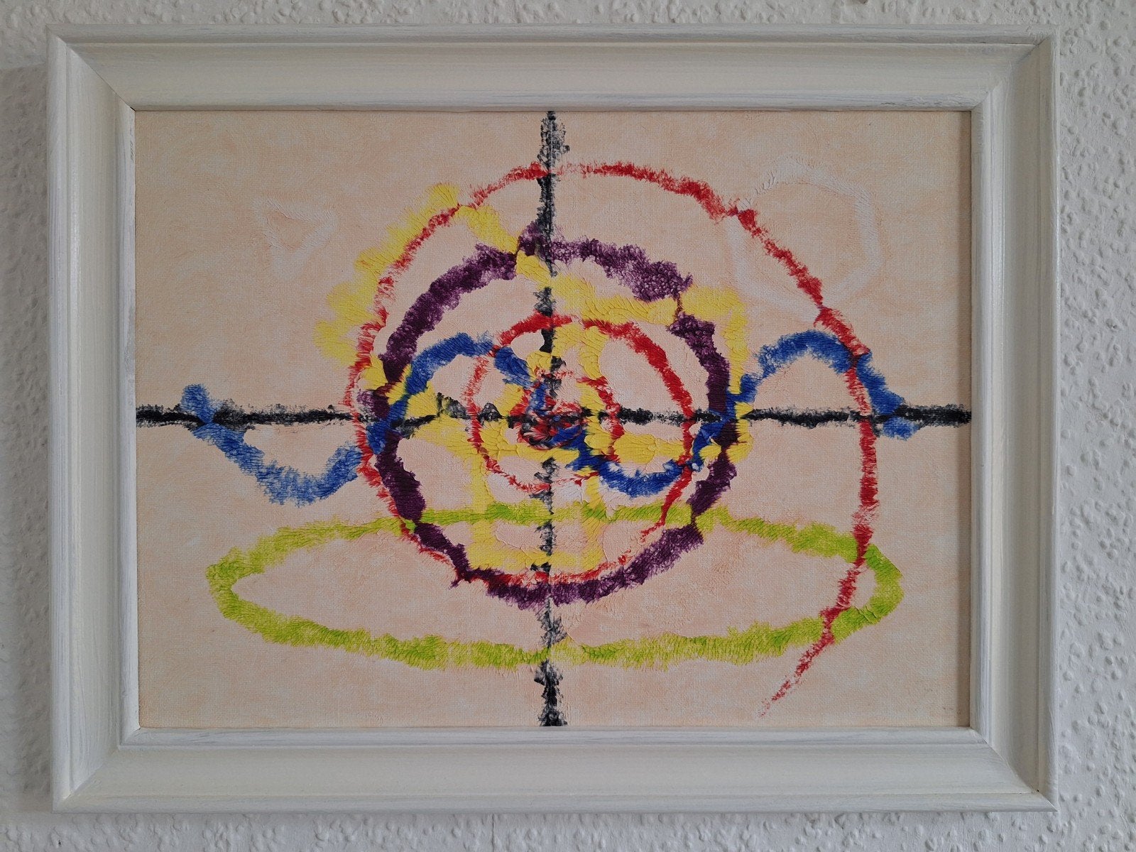 Abstract Schilderij - Kleurrijke Spiraal, Ophalen of Verzenden