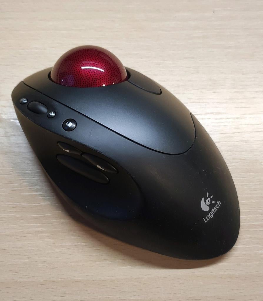 Logitech T-RB22 Trackball Muis - Zo goed als nieuw, Computers en Software, Muizen, Ophalen, Muis, Ergonomisch, Logitech