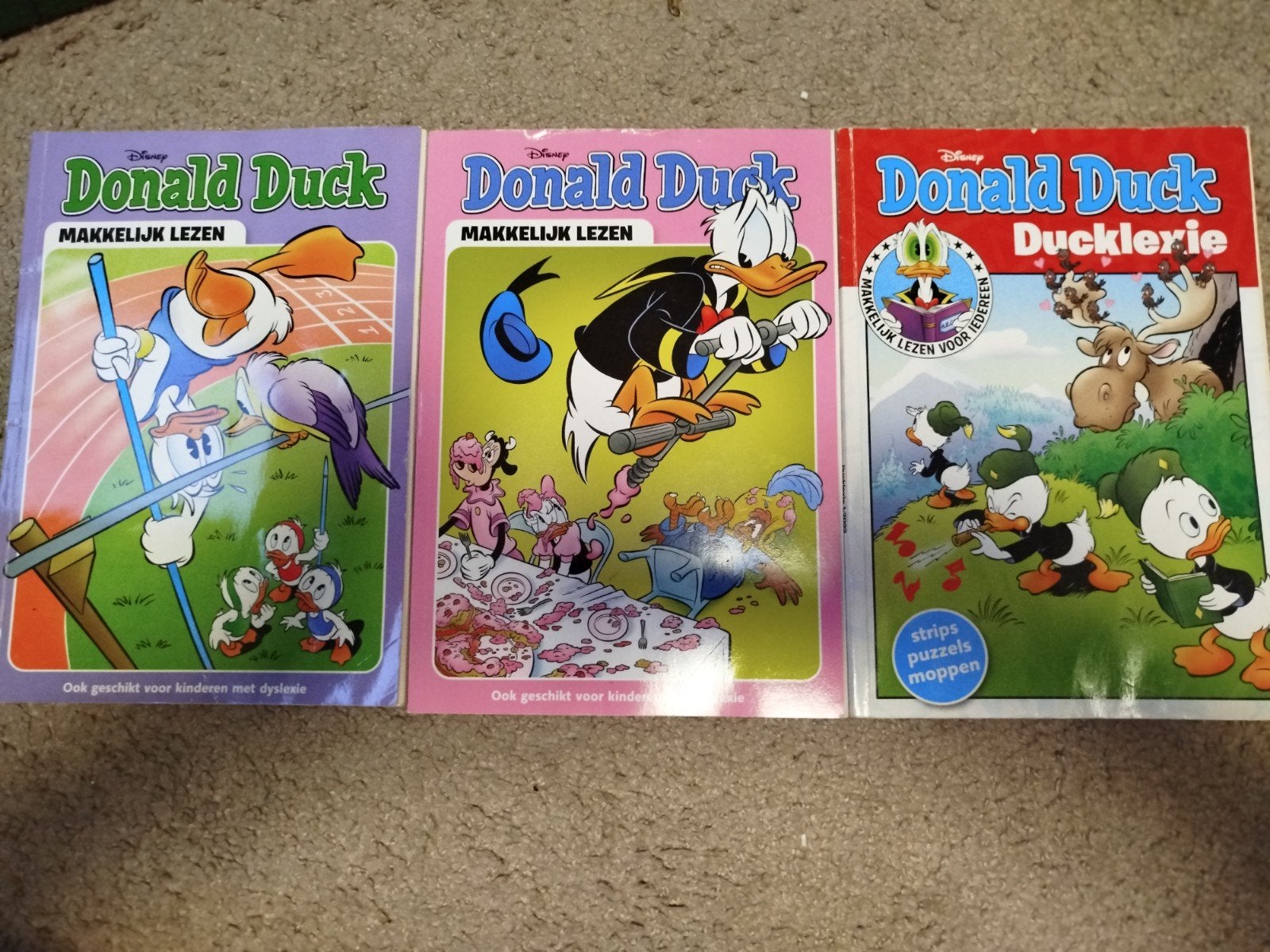 3 x Donald Duck makkelijk lezen en ducklexie, Boeken, Gelezen, Europa, Ophalen of Verzenden, Meerdere comics