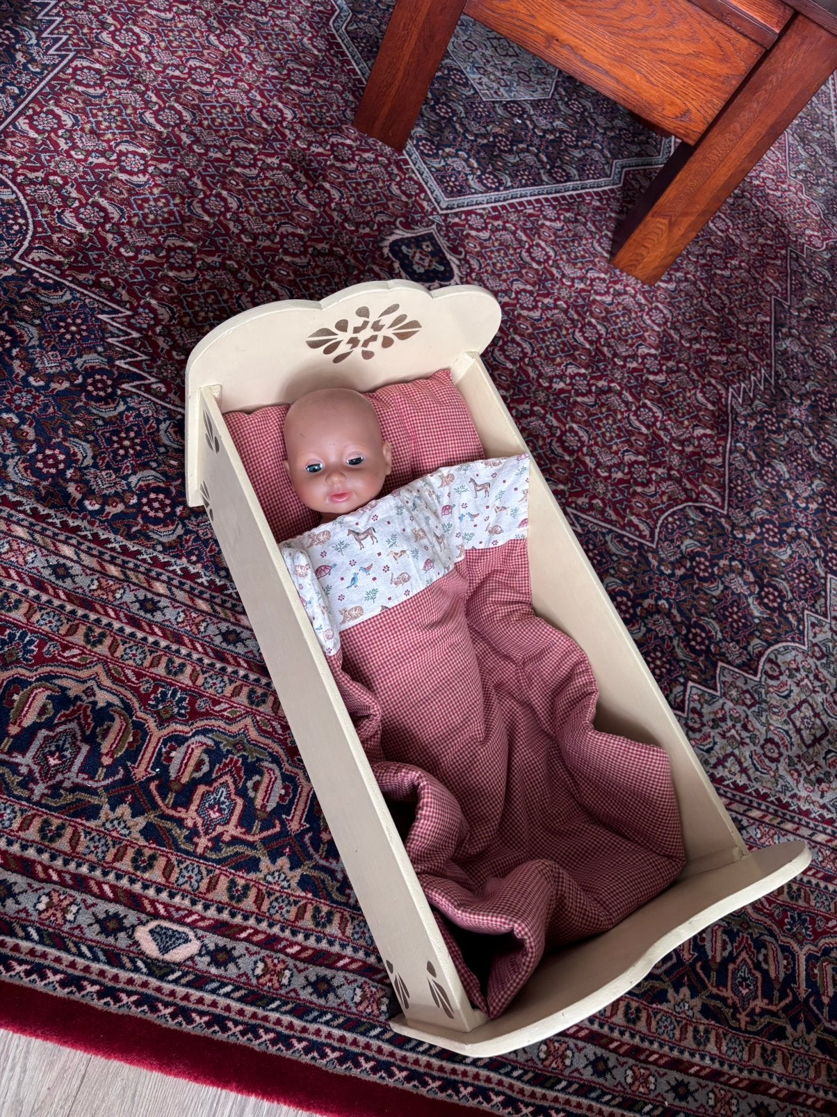 Poppenbedje, Ophalen, Gebruikt