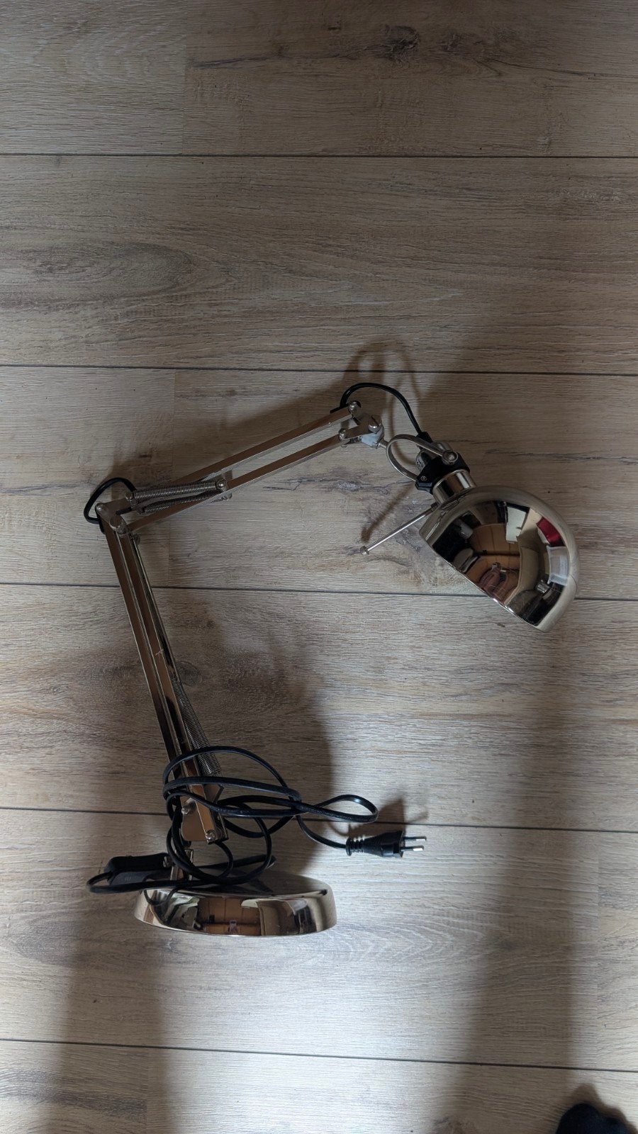 Verstelbare bureaulamp/leeslamp - Chroom, Bureaulamp, Gebruikt, Metaal, Modern