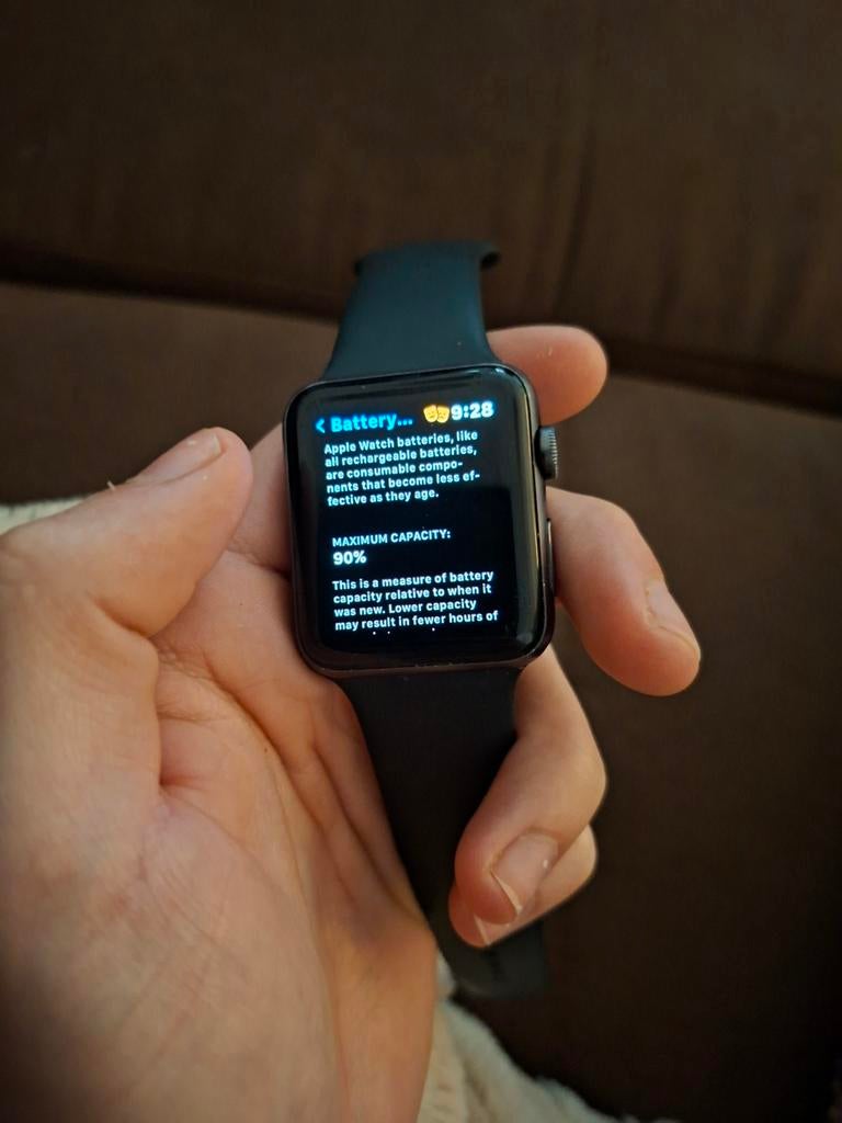 Apple watch serie 3, Sieraden, Tassen en Uiterlijk, Smartwatches, Zwart, IOS, Ophalen of Verzenden, Zo goed als nieuw
