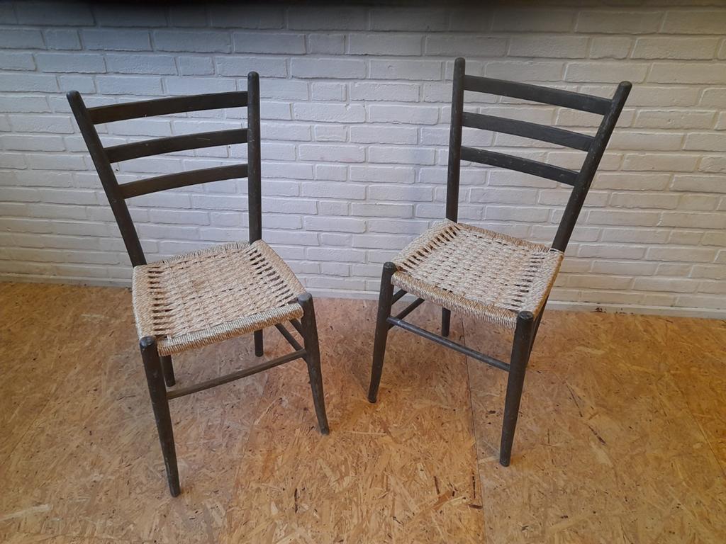 Bistro stoelen, Ophalen of Verzenden, Zwart, Twee