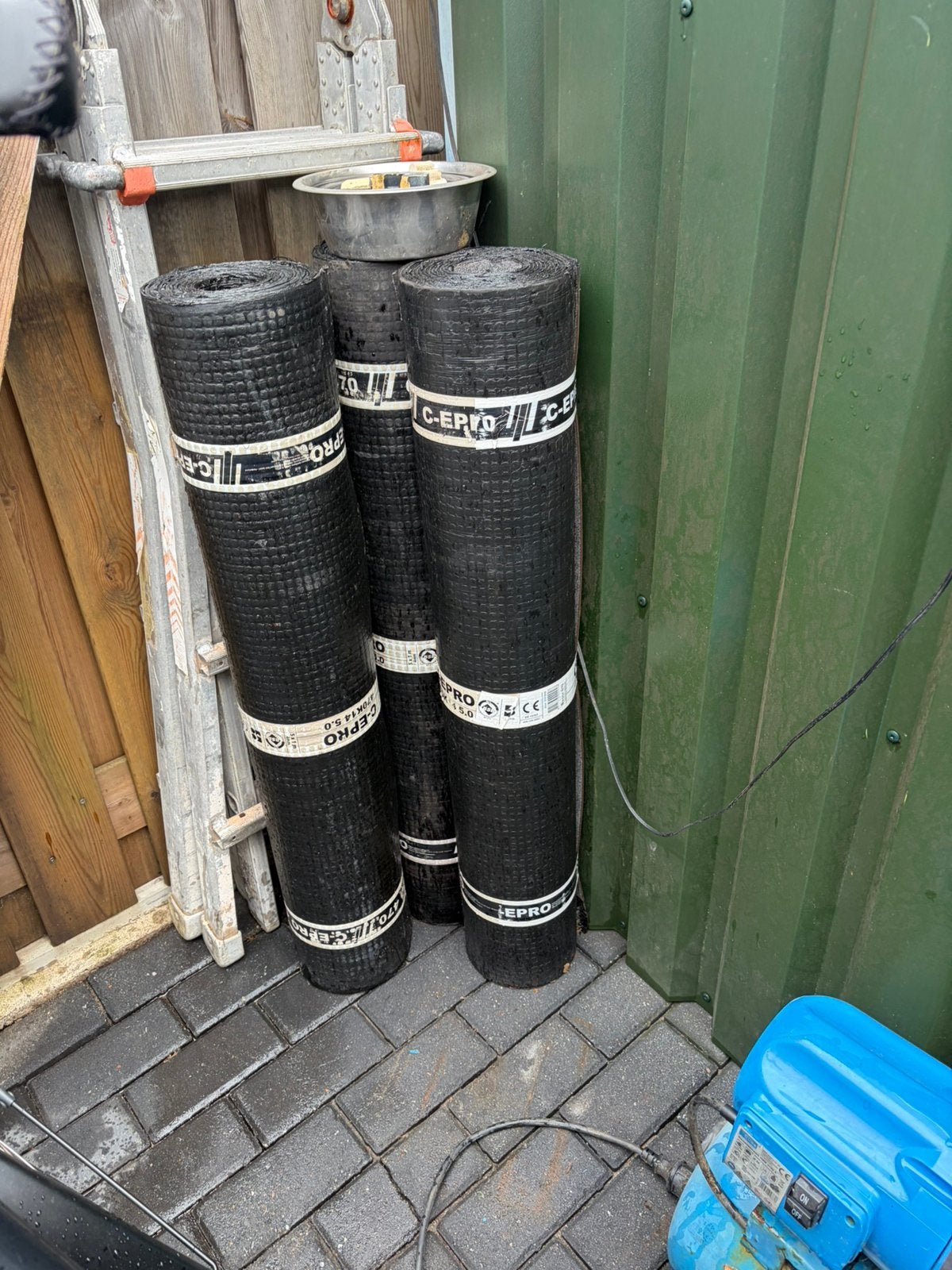 Dakleer, Ophalen, Overige materialen, Zwart, Zo goed als nieuw