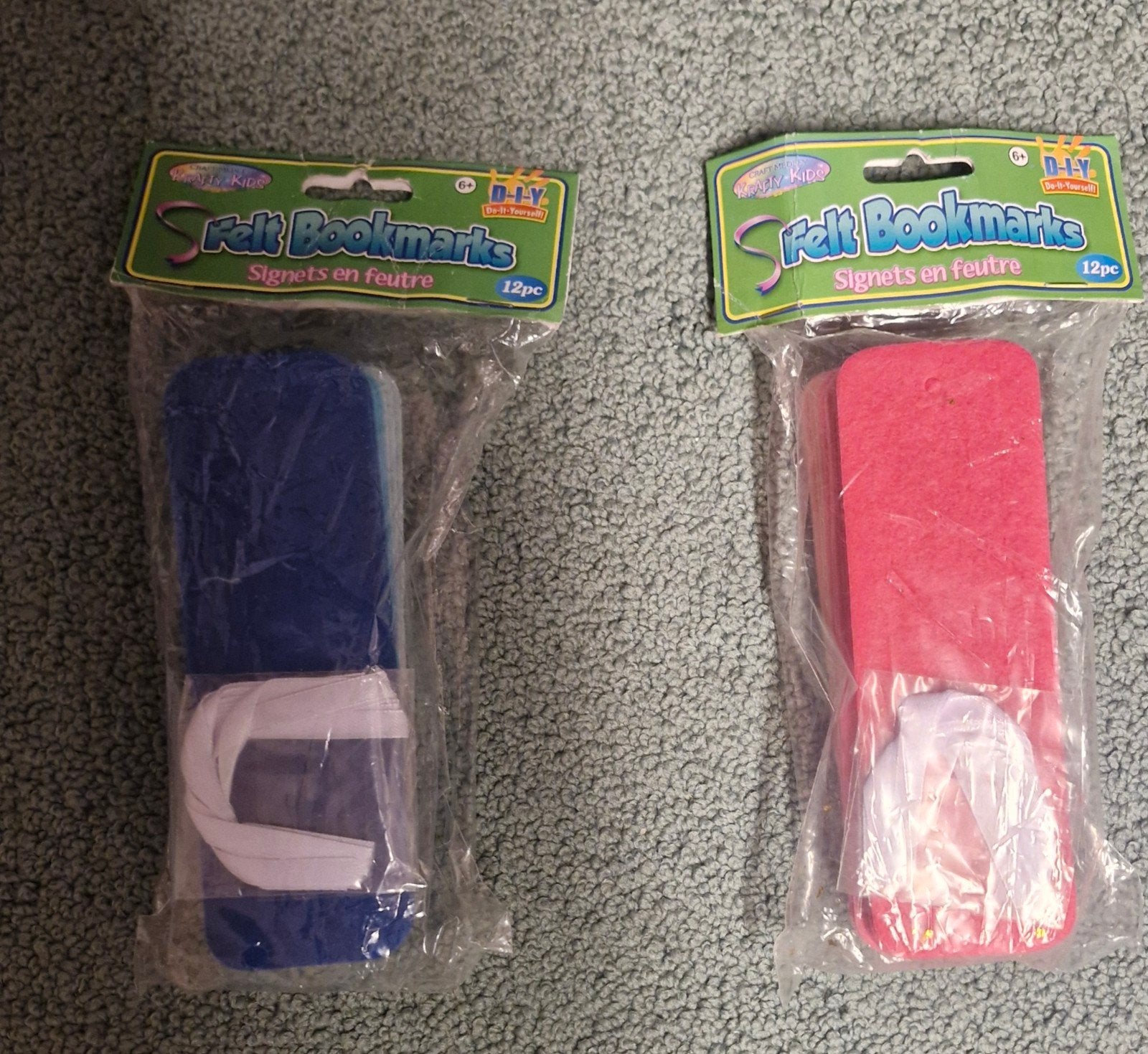 Boekenleggers van vilt roze en blauw, Verzamelen, Ophalen of Verzenden, Nieuw