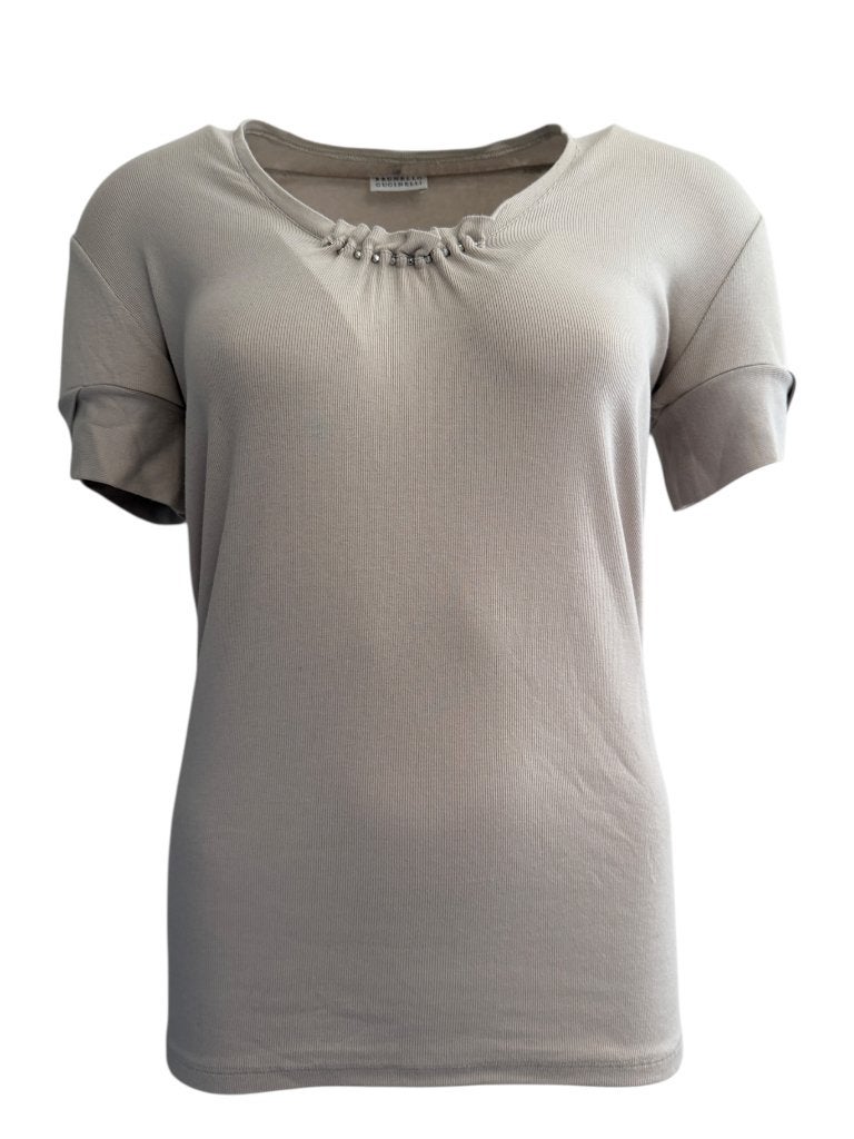Brunello Cucinelli shirt M, Beige, Ophalen of Verzenden, Zo goed als nieuw, Boven de knie
