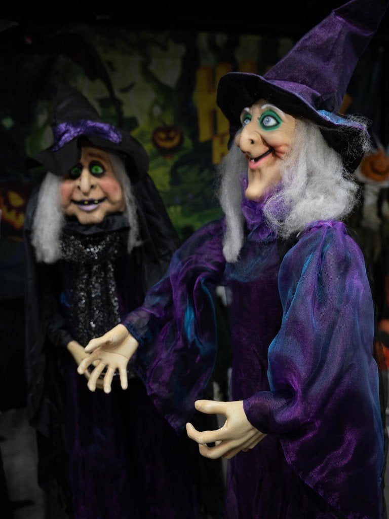 Europalms Halloween heks - Geanimeerde Heks 175 cm, Halloween of Griezel, ., Nieuw, Ophalen of Verzenden