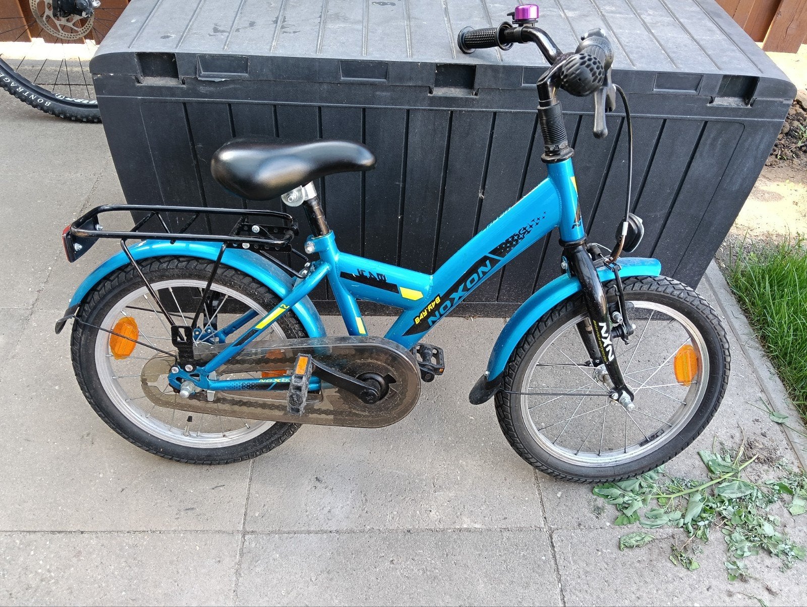 Noxon kinderfiets - Blauw, Ophalen, Terugtraprem, Gebruikt, Minder dan 16 inch