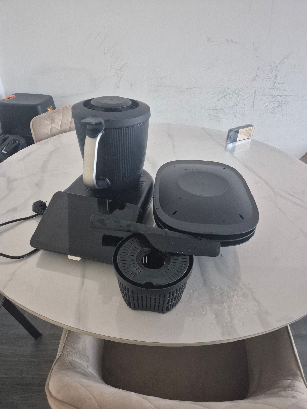 Thermomix TM7 met stoomproducten - Zo goed als nieuw, 3 snelheden of meer, Ophalen of Verzenden, Zo goed als nieuw, 2 tot 3 liter